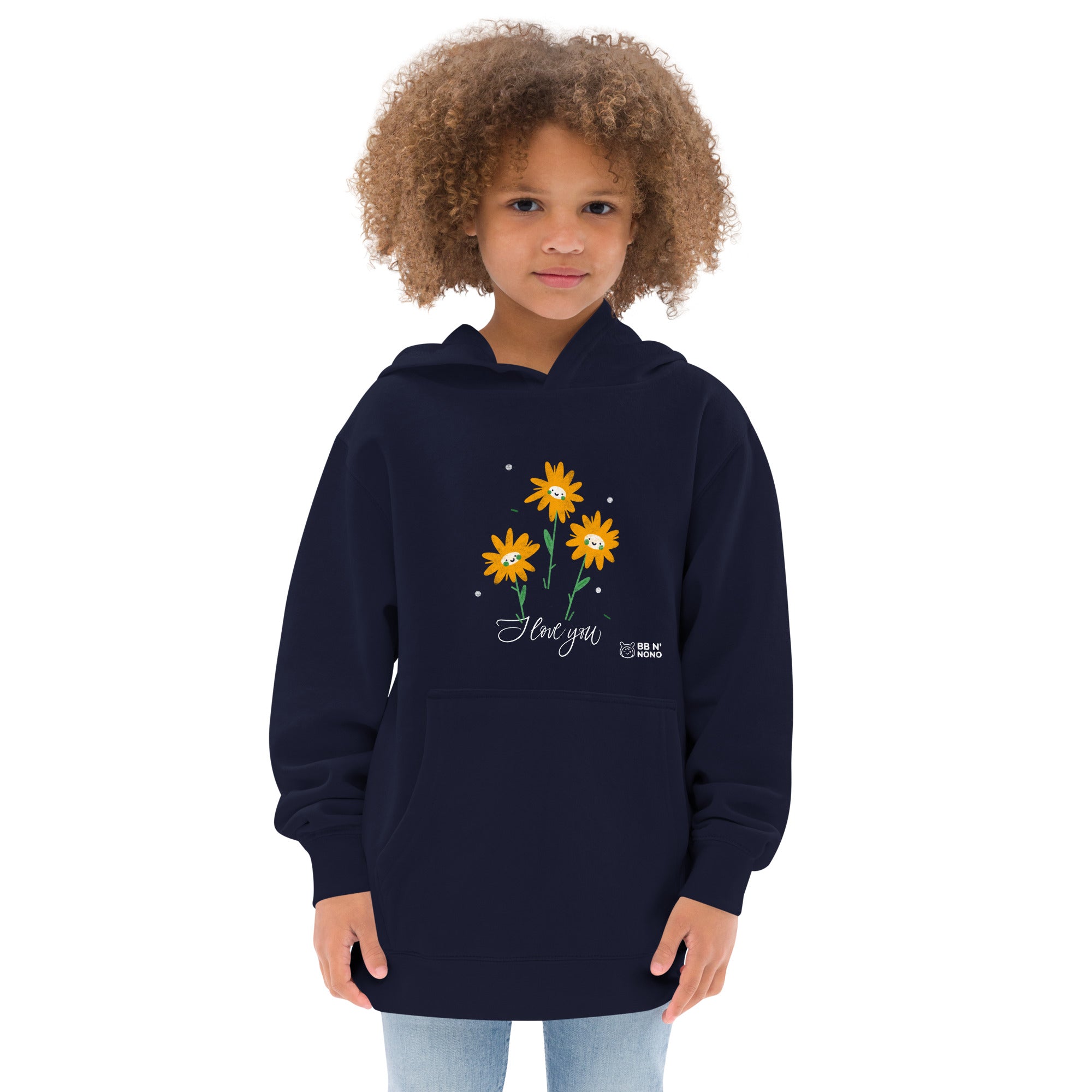 I love you - Kids fleece hoodie