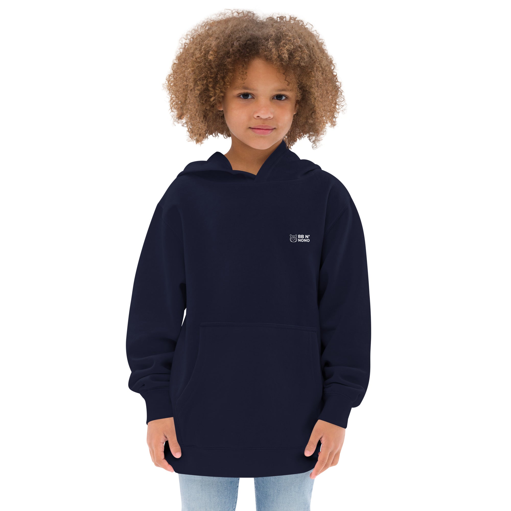 I love you - Kids fleece hoodie (back print)