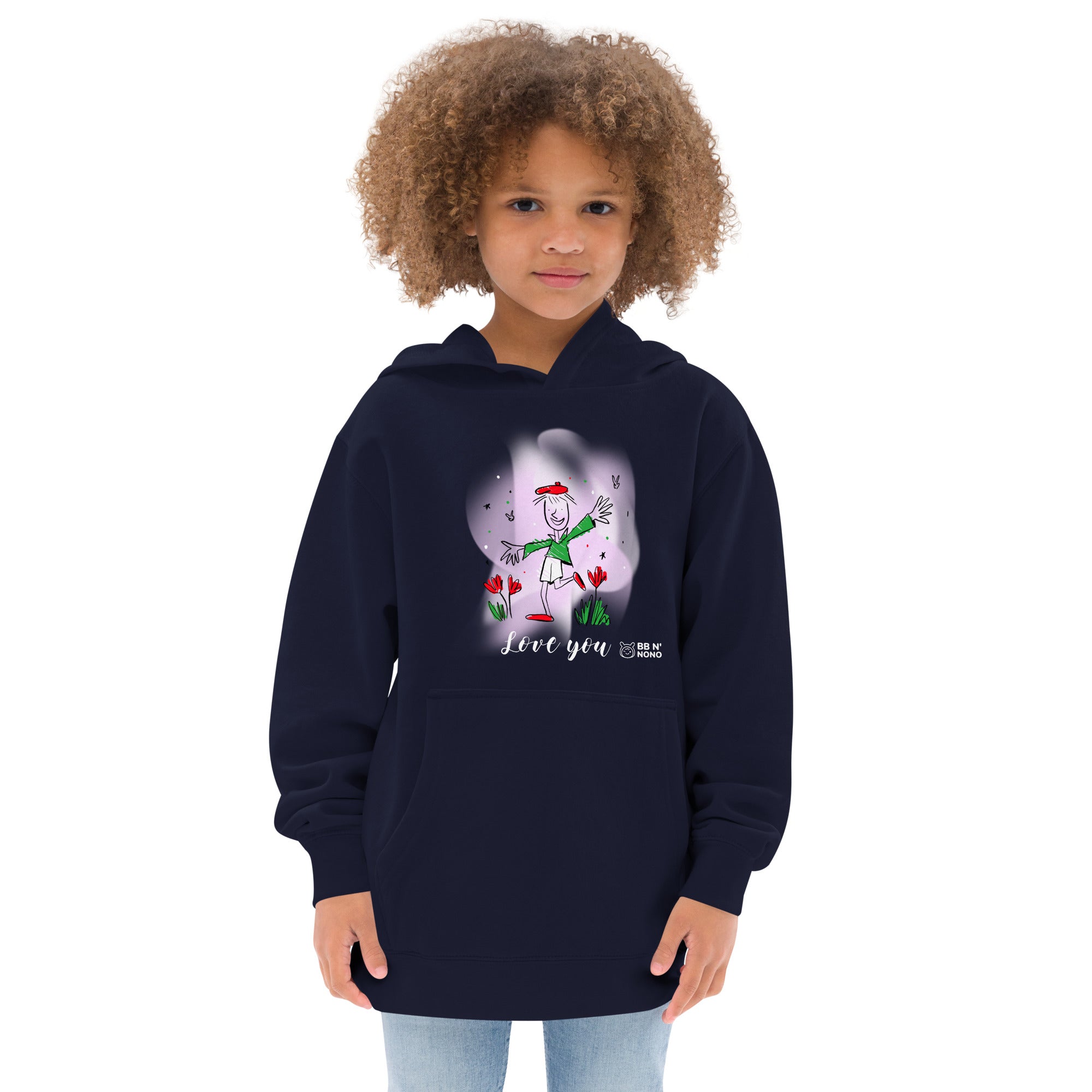 Love you - Kids fleece hoodie