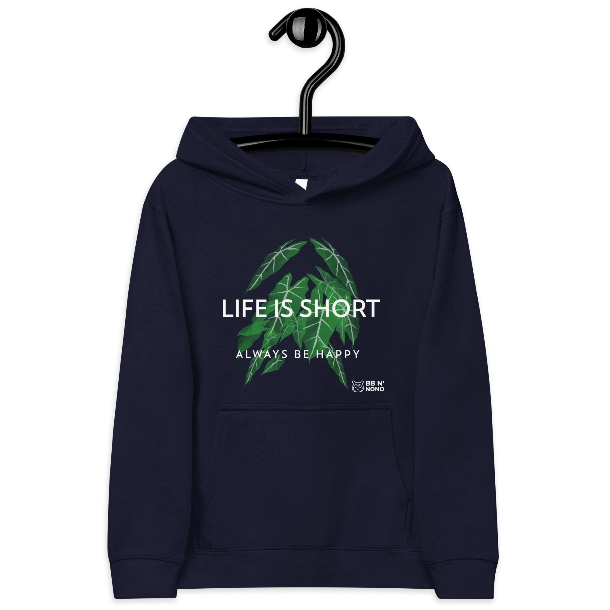 Life is short, always be happy - Kids fleece hoodie