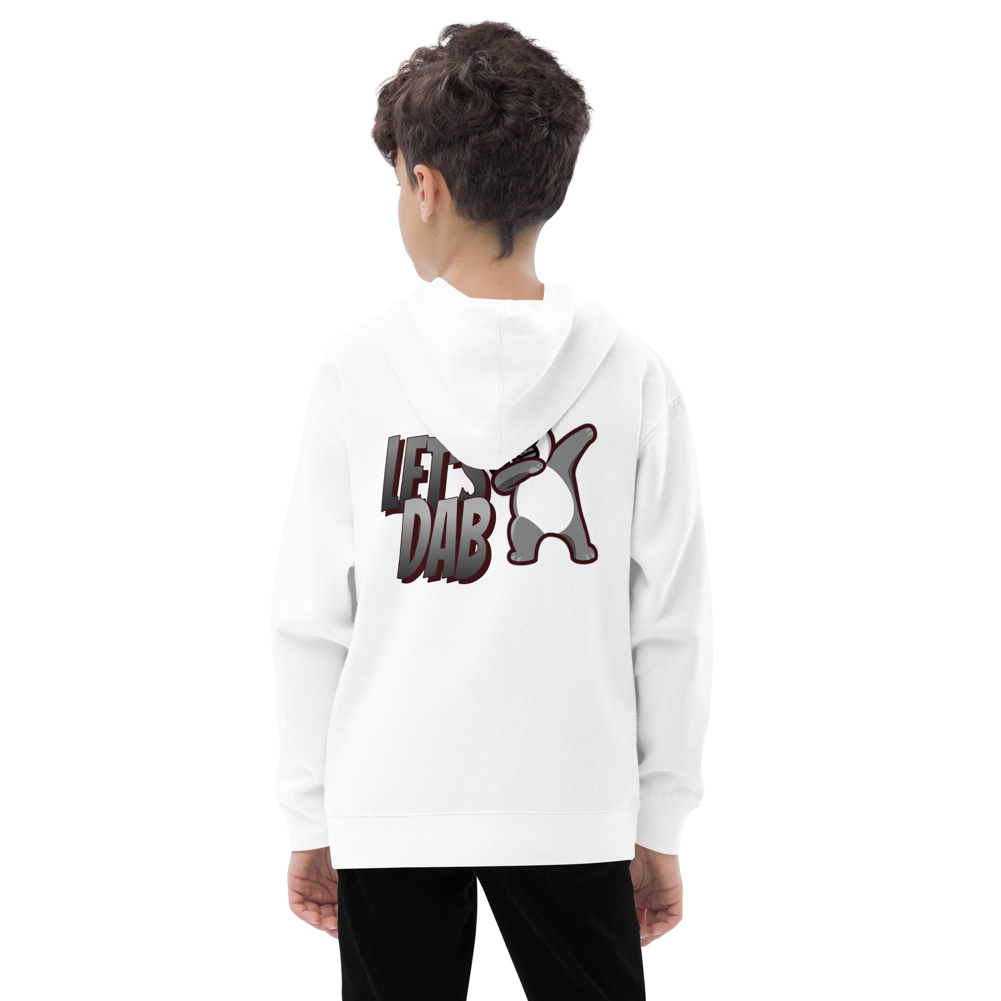 Let's dab - Kids fleece hoodie (back print)