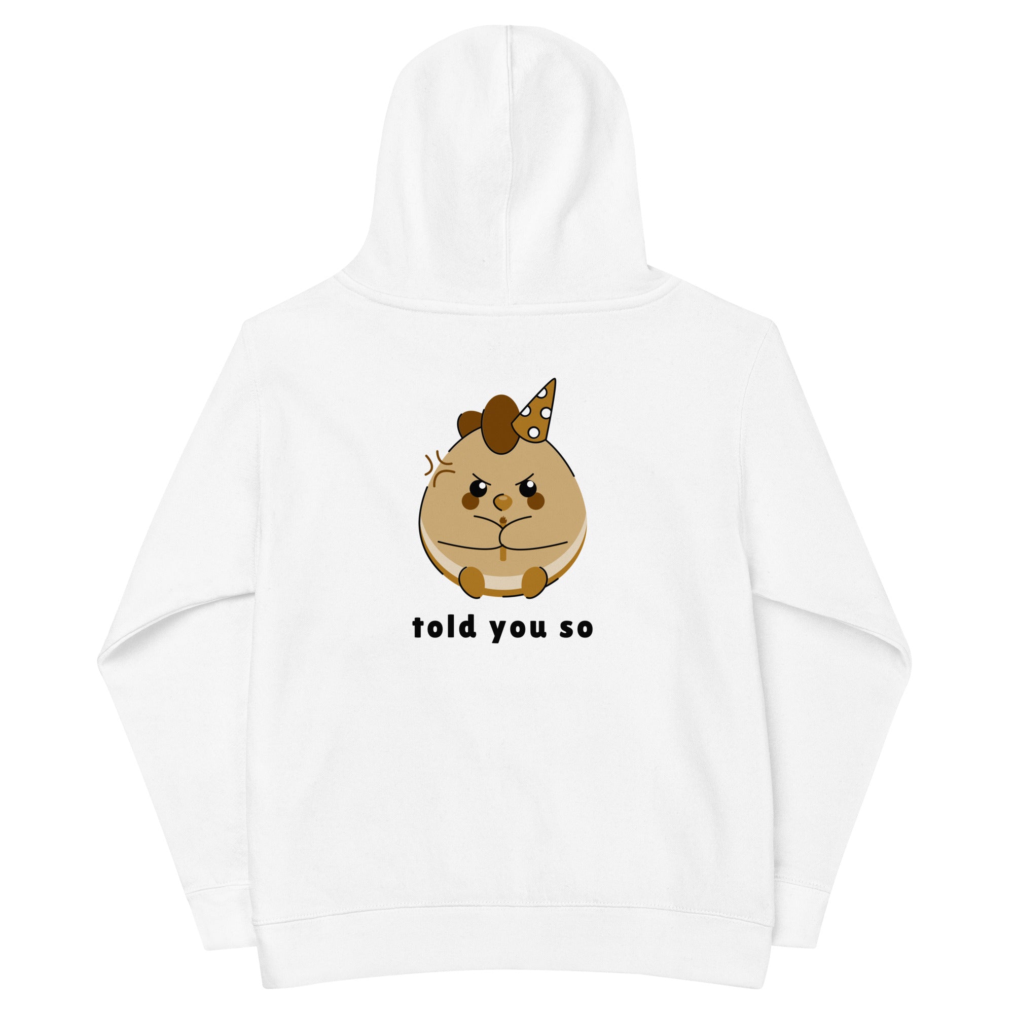 Told you so V - Kids fleece hoodie (back print)