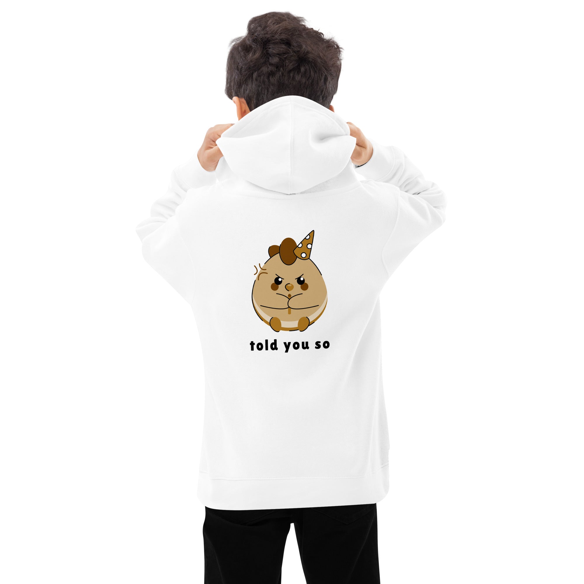 Told you so V - Kids fleece hoodie (back print)