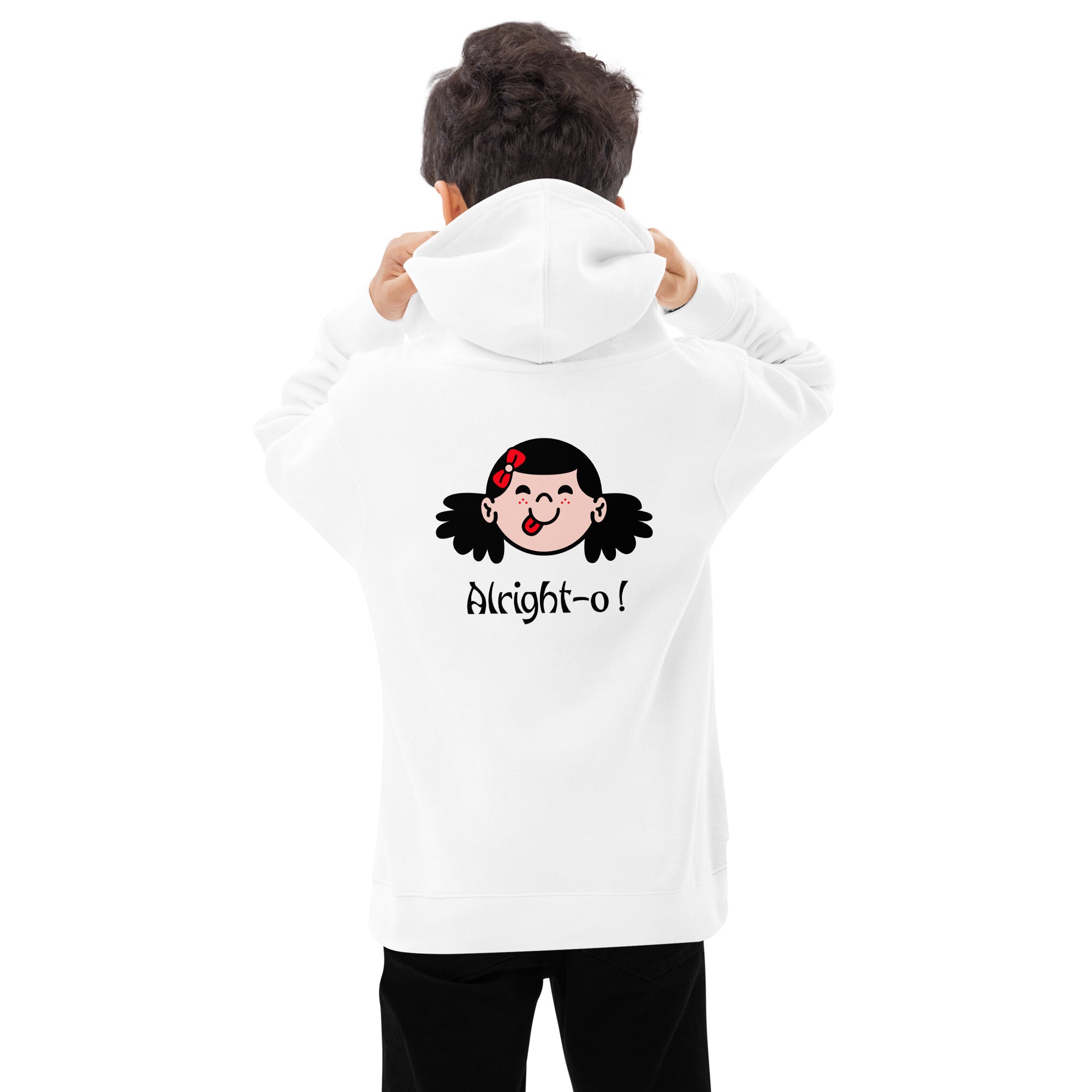 Alright-o! - Kids fleece hoodie (back print)