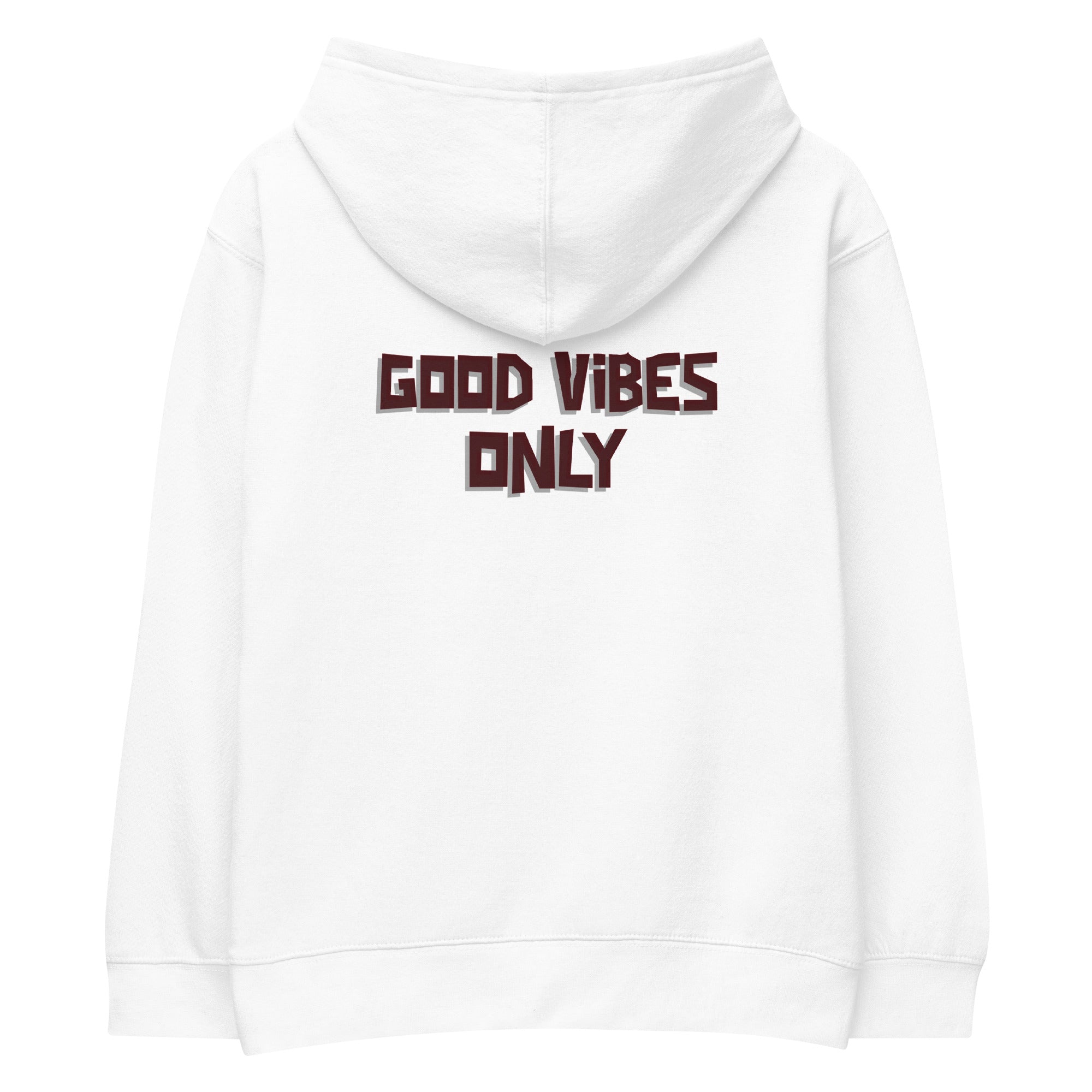 Good vibes only - Kids fleece hoodie (back print)