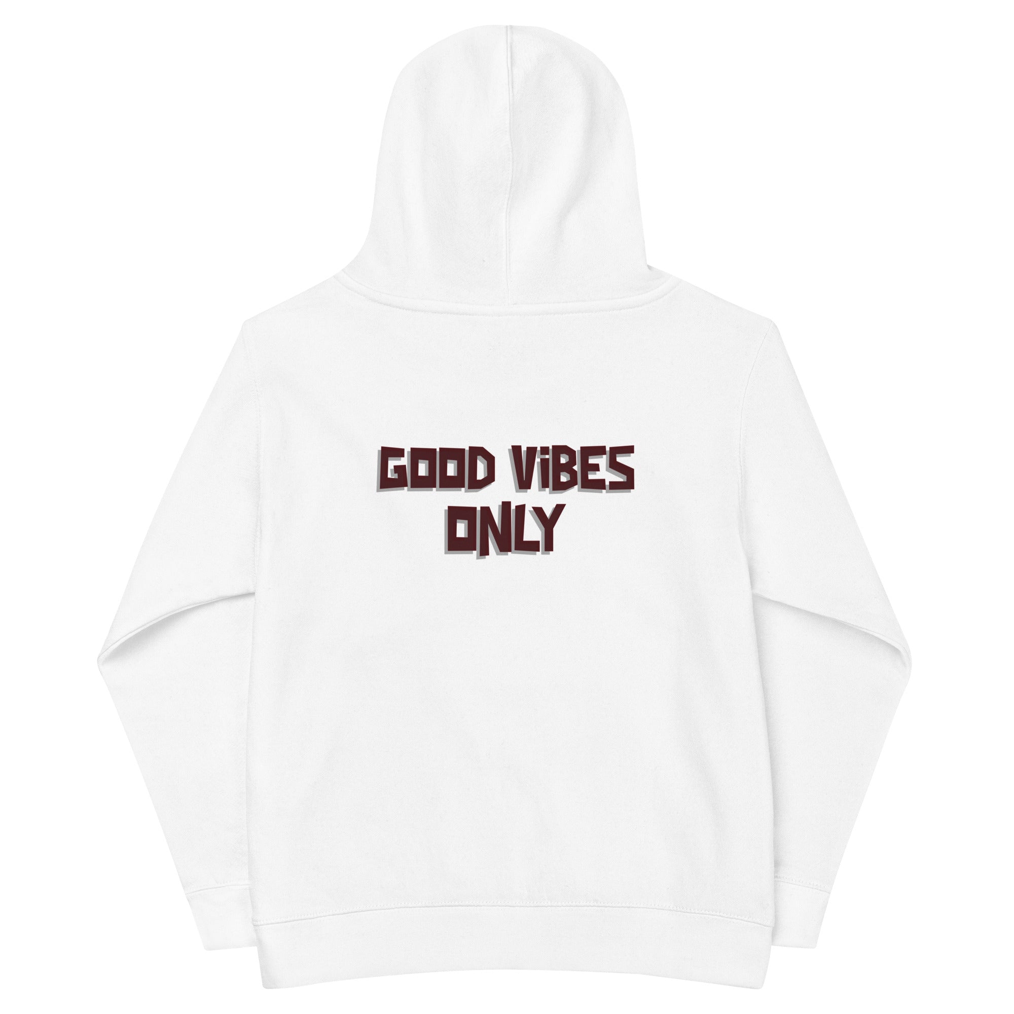 Good vibes only - Kids fleece hoodie (back print)