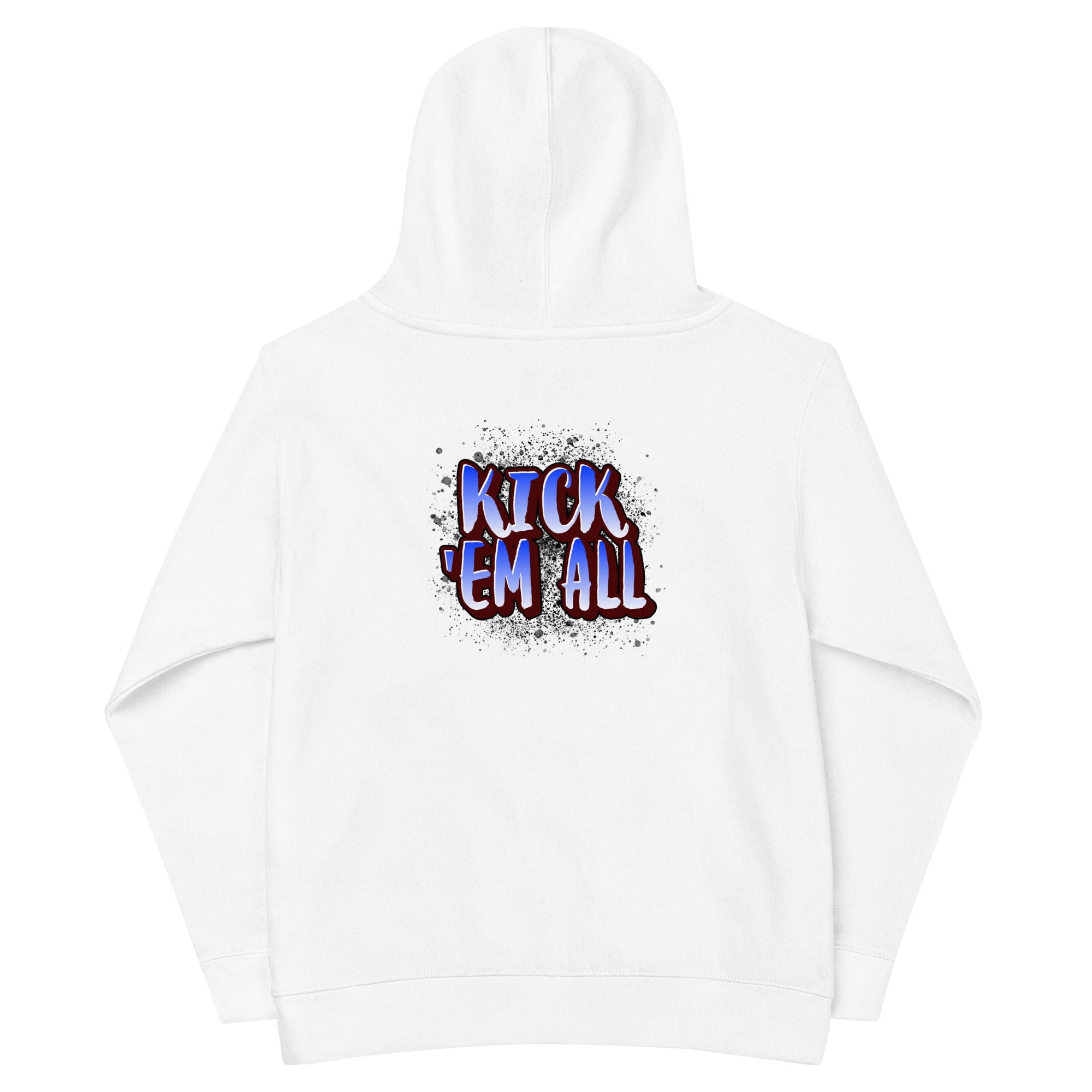 Kick'em all - Kids fleece hoodie (back print)