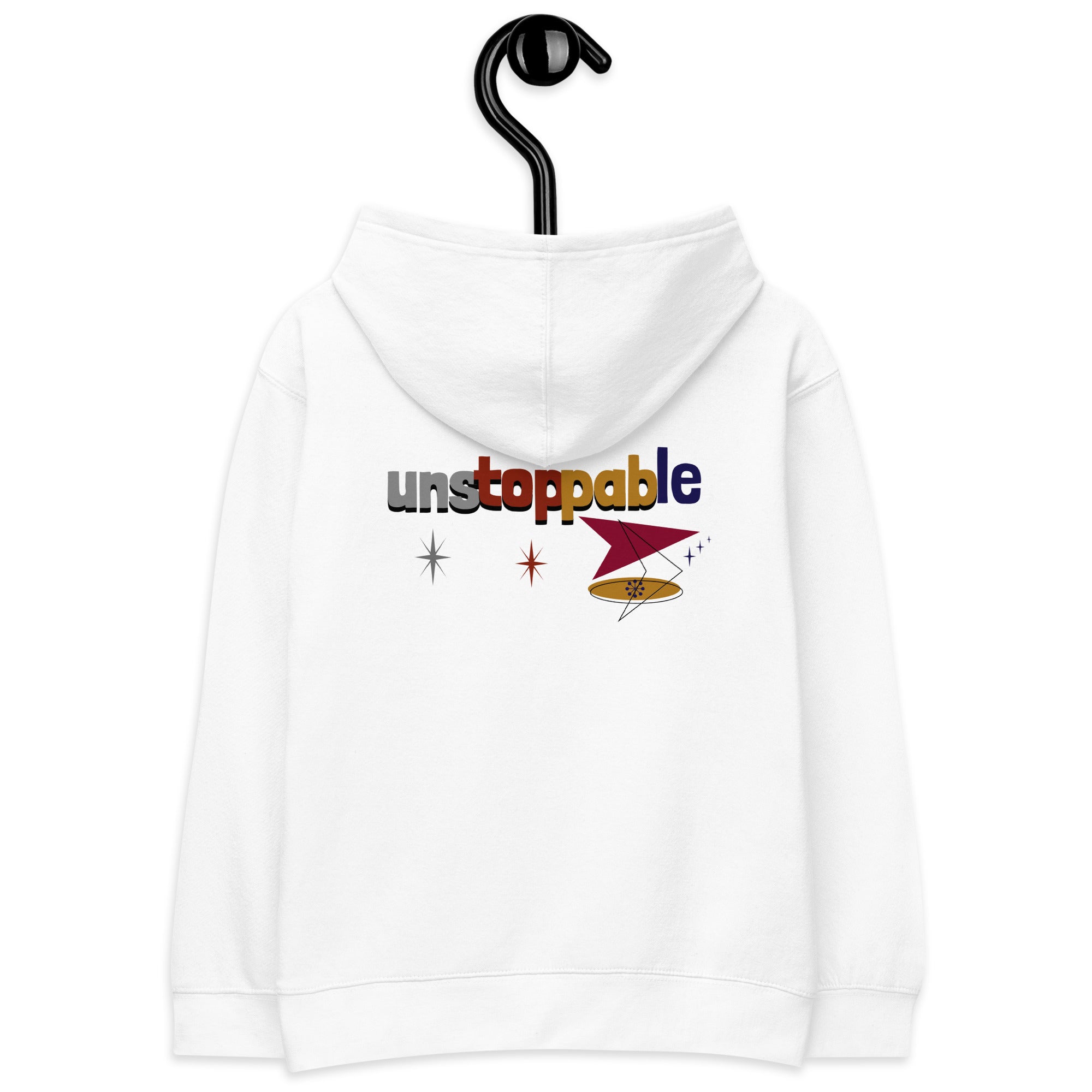 Unstoppable - Kids fleece hoodie (back print)