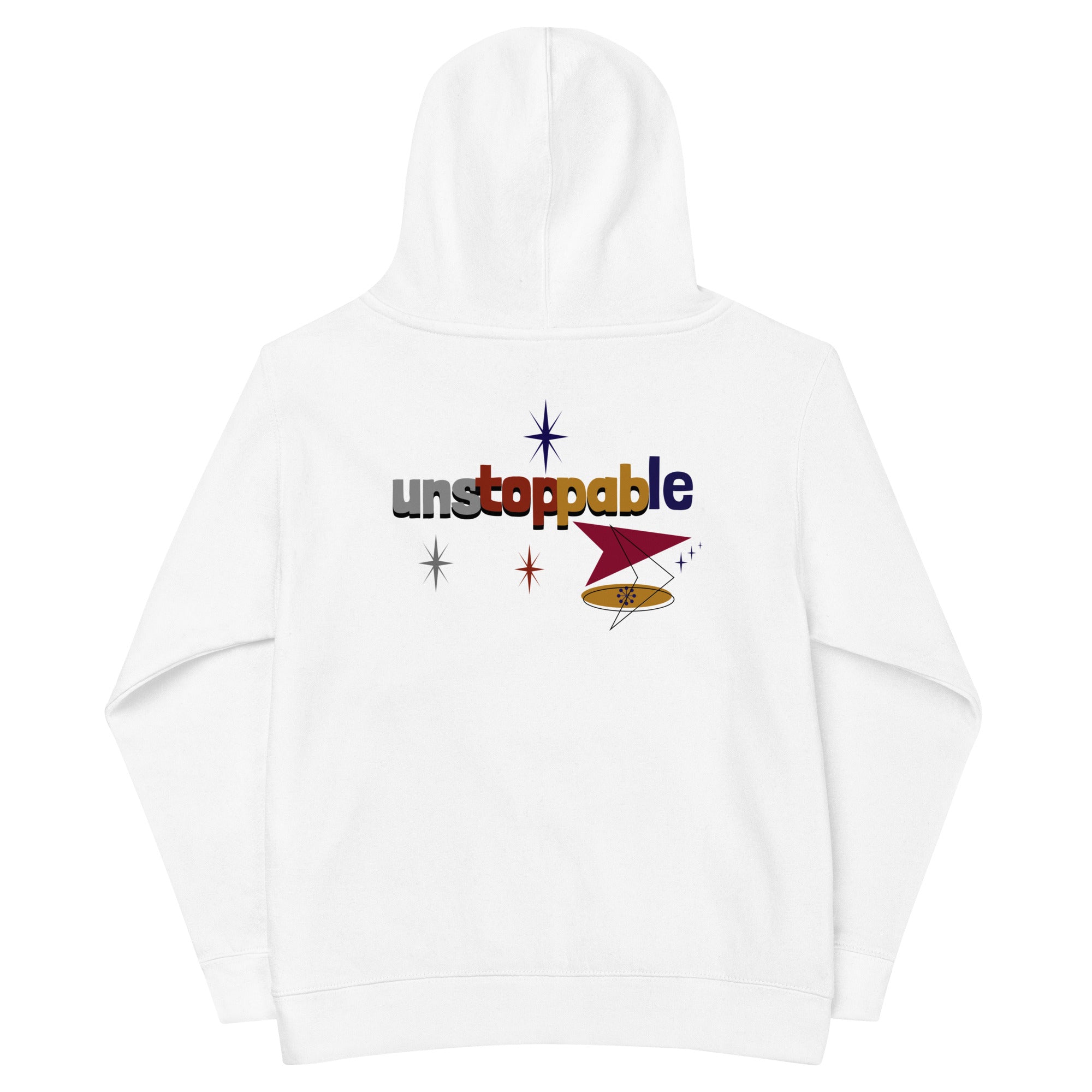 Unstoppable - Kids fleece hoodie (back print)