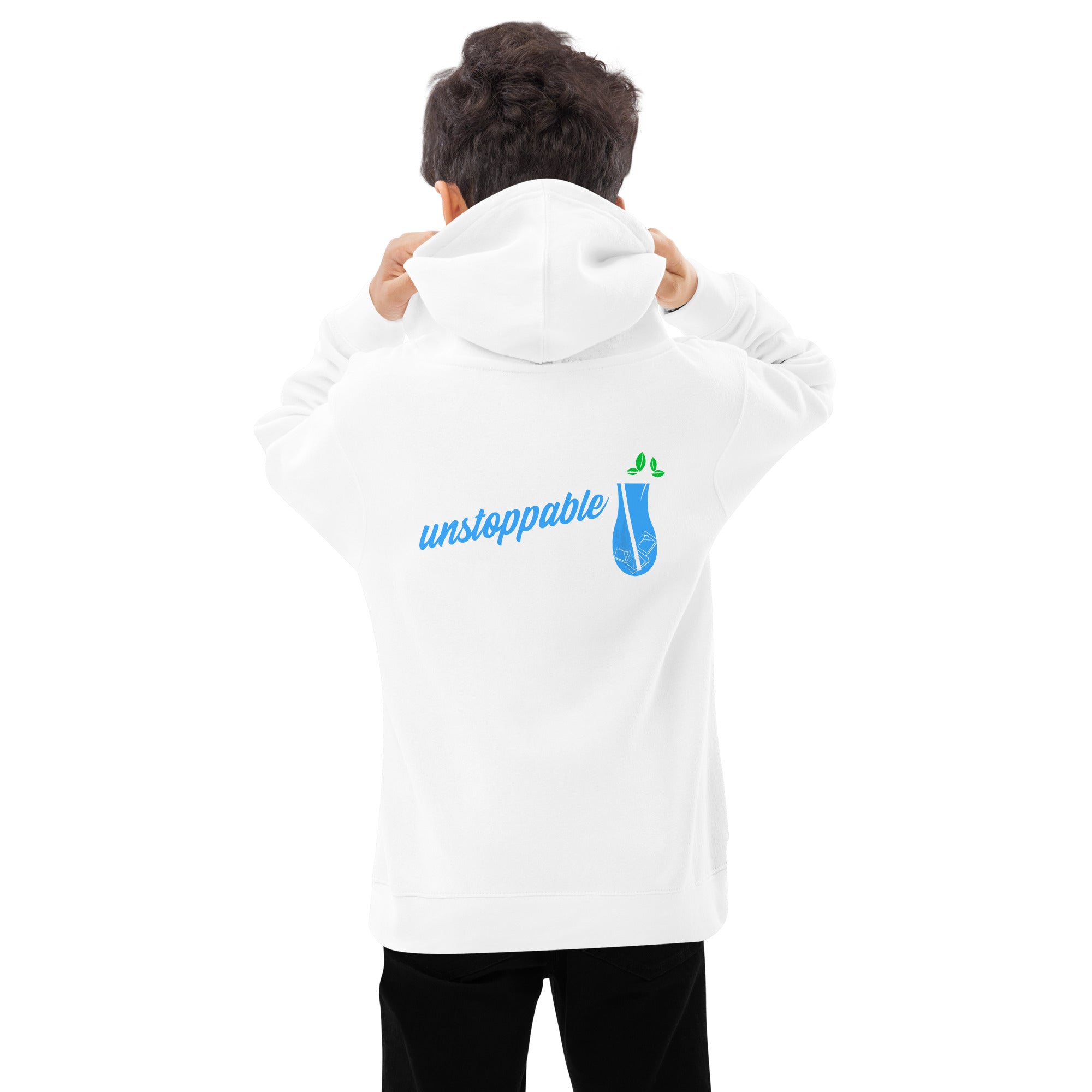 Unstoppable V - Kids fleece hoodie (back print)