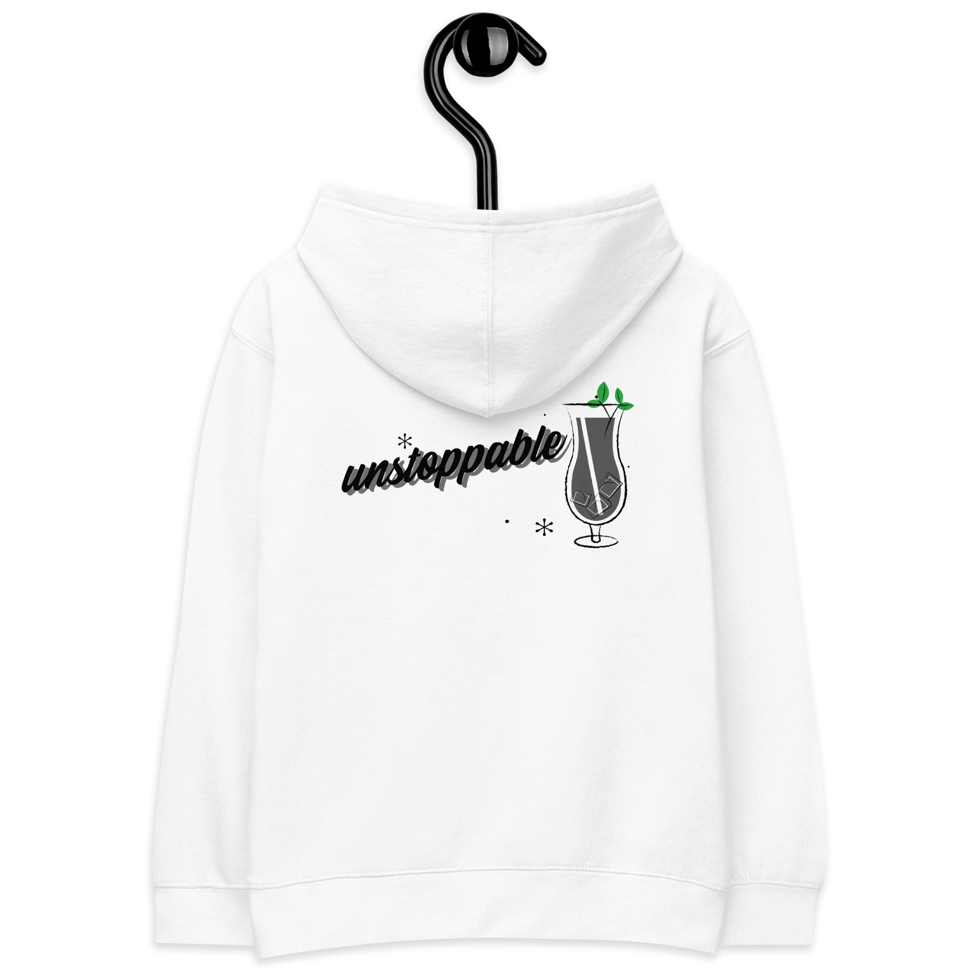 Unstoppable V - Kids fleece hoodie (back print)