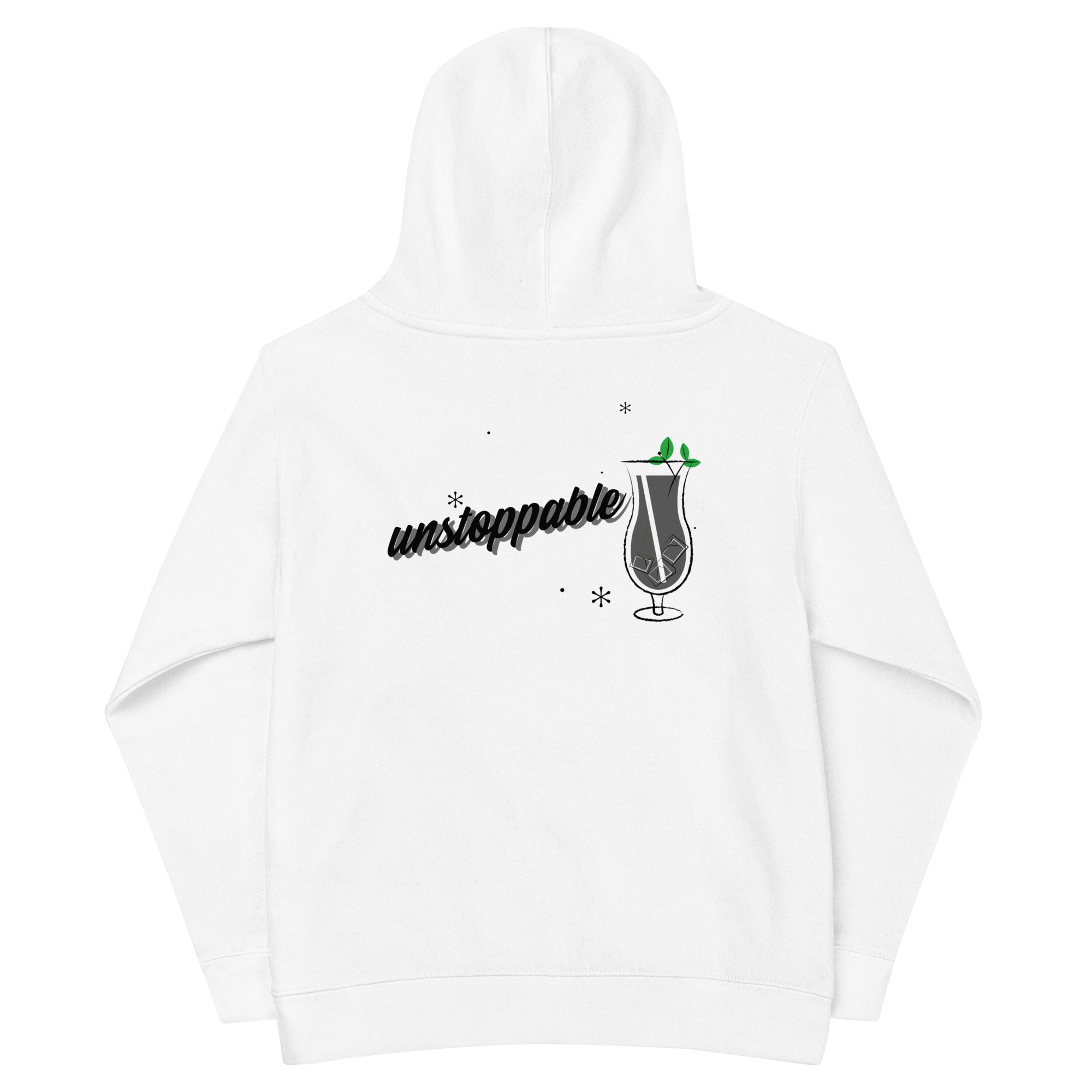 Unstoppable V - Kids fleece hoodie (back print)