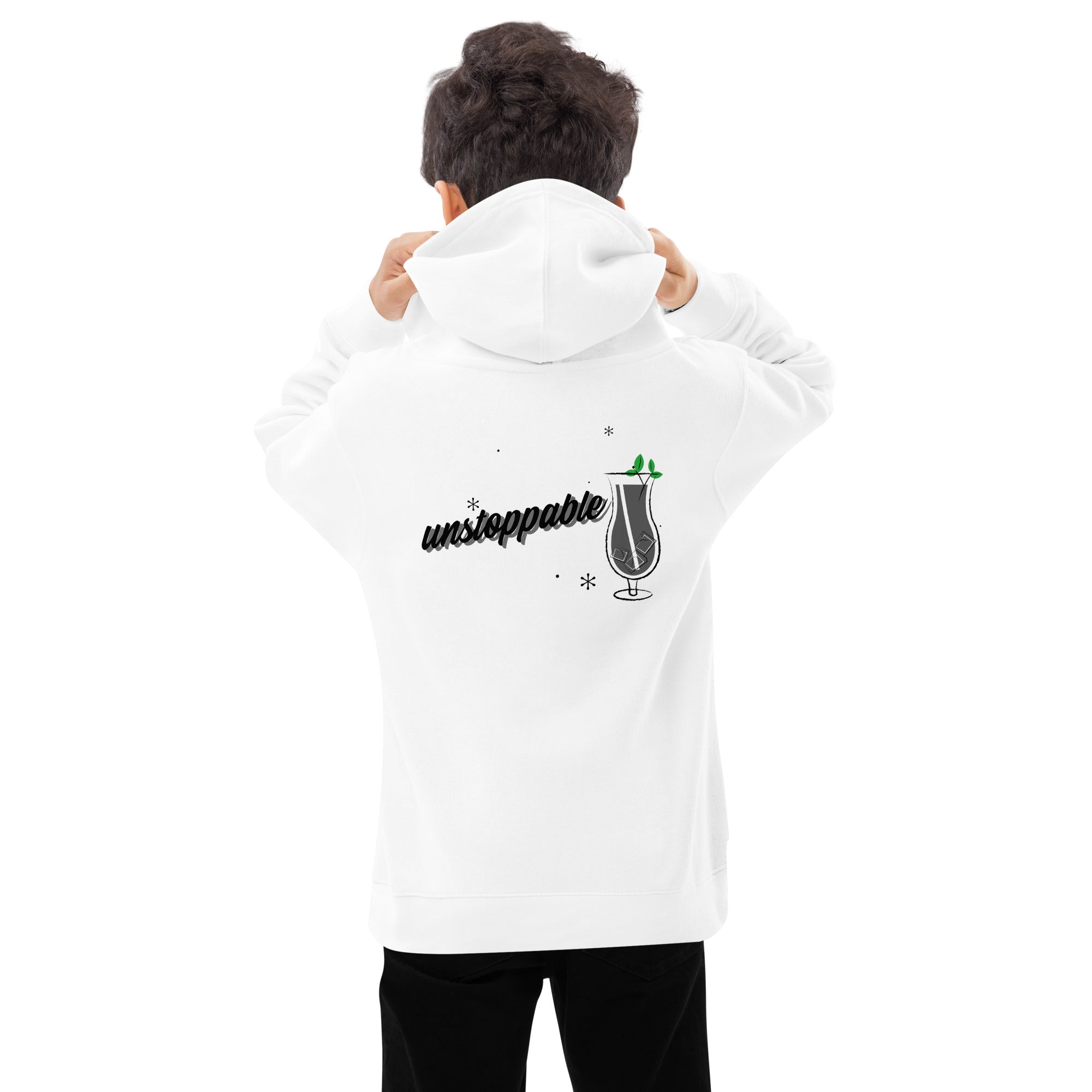 Unstoppable V - Kids fleece hoodie (back print)