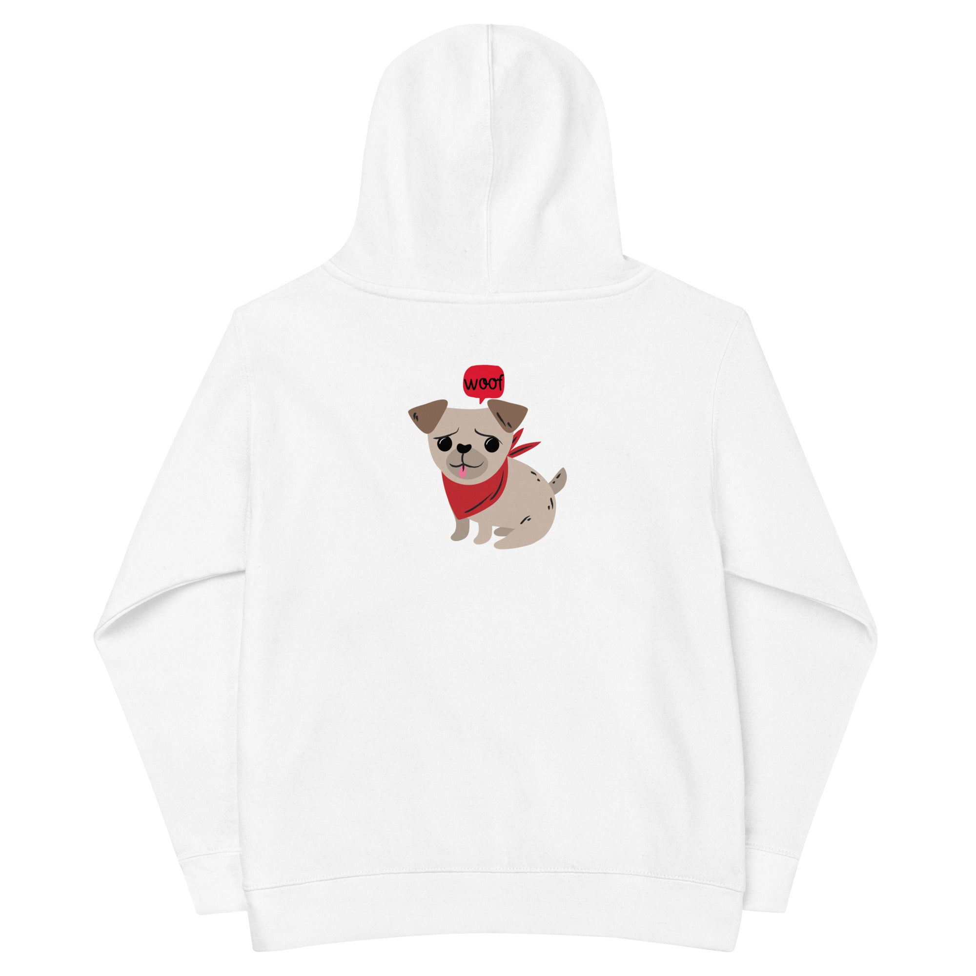 Woof V2 - Kids fleece hoodie (back print)