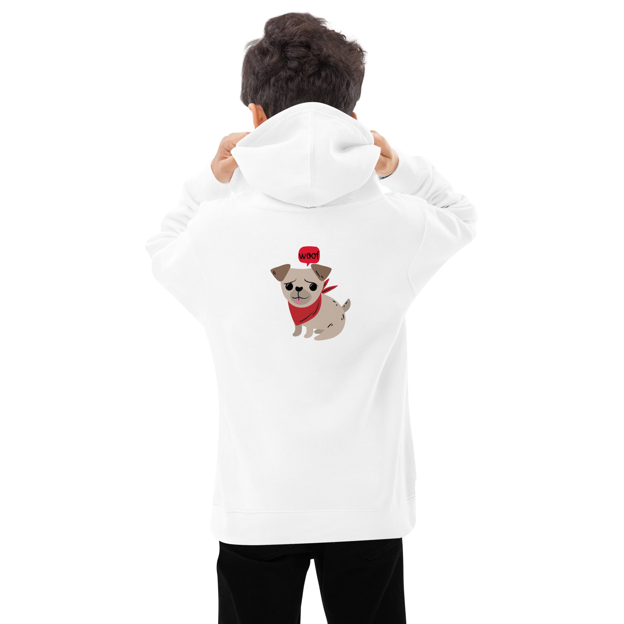 Woof V2 - Kids fleece hoodie (back print)