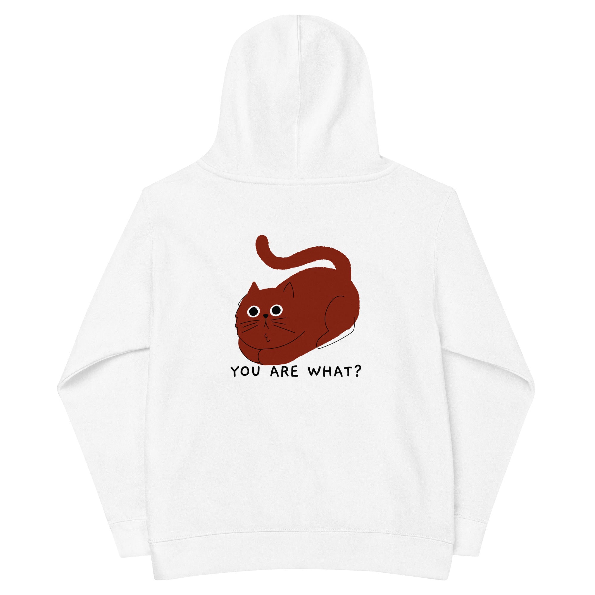 You are what? - Kids fleece hoodie (back print)