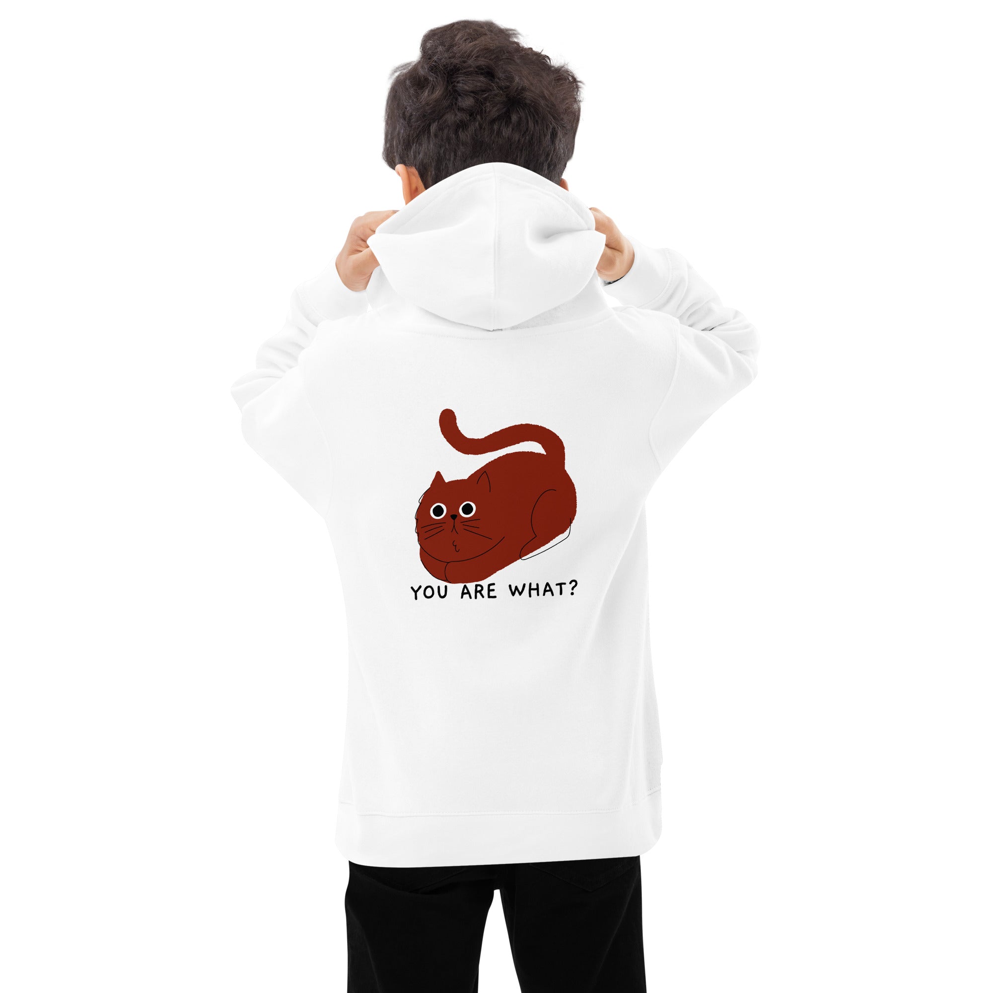 You are what? - Kids fleece hoodie (back print)