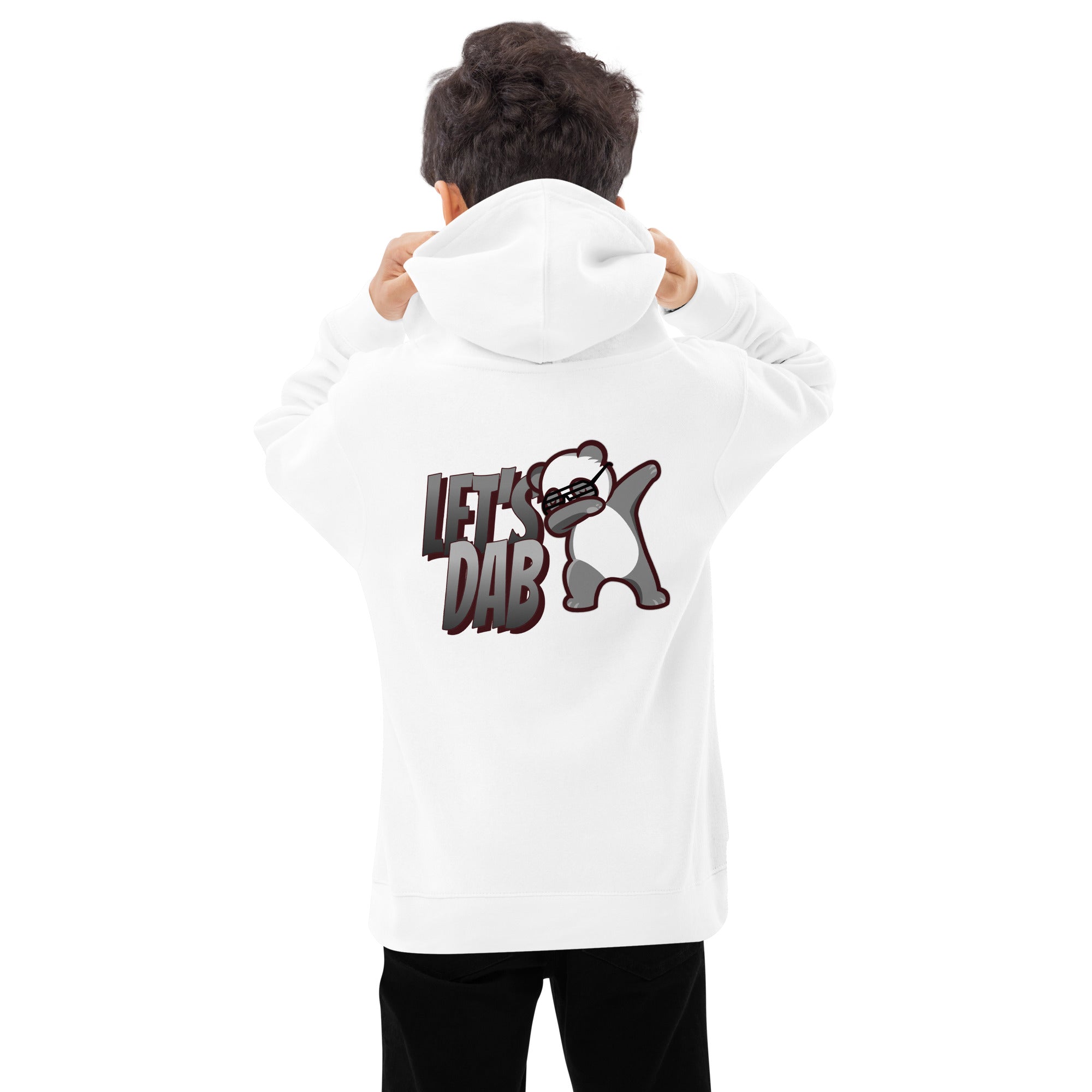 Let's dab - Kids fleece hoodie (back print)