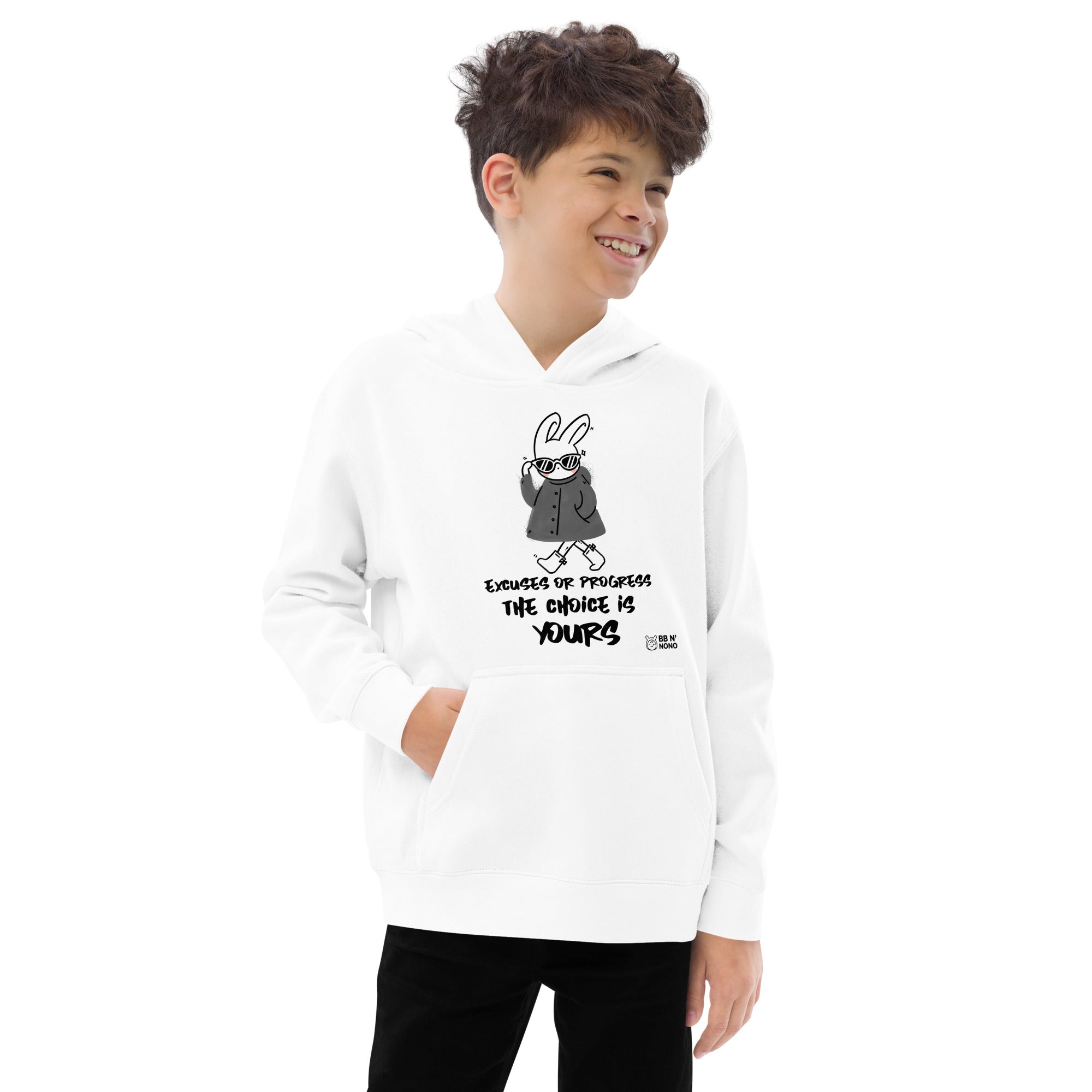 Excuses or Progress, the choice is yours - Kids fleece hoodie