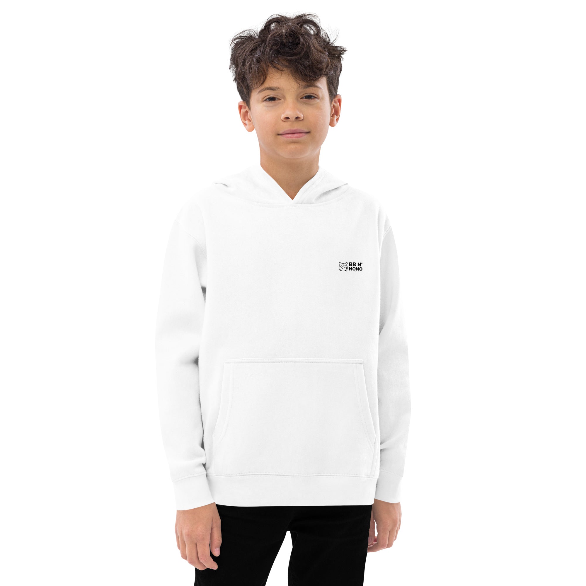 Not lazy, I'm on energy saving mode - Kids fleece hoodie (back print)