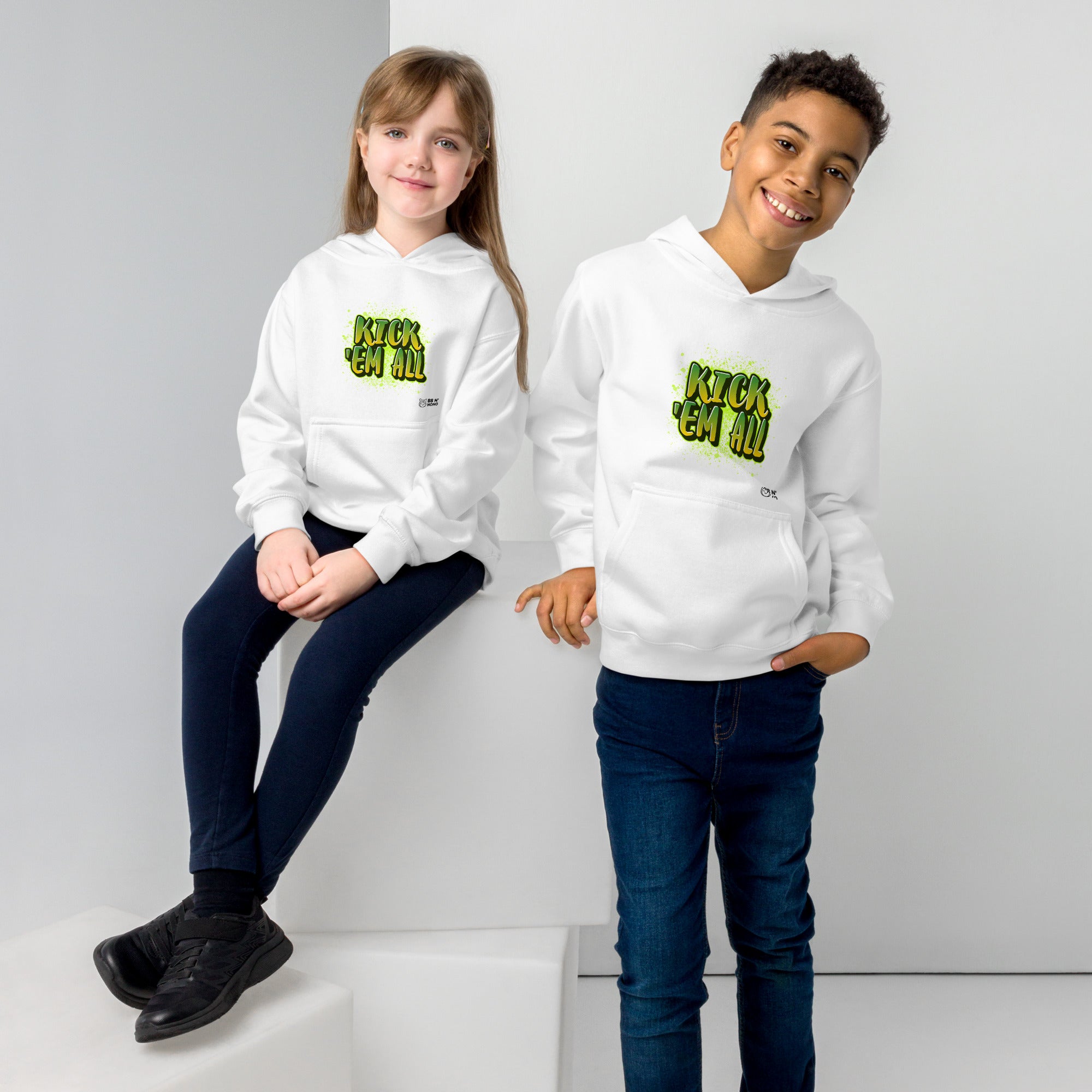 Kick'em all - Kids fleece hoodie