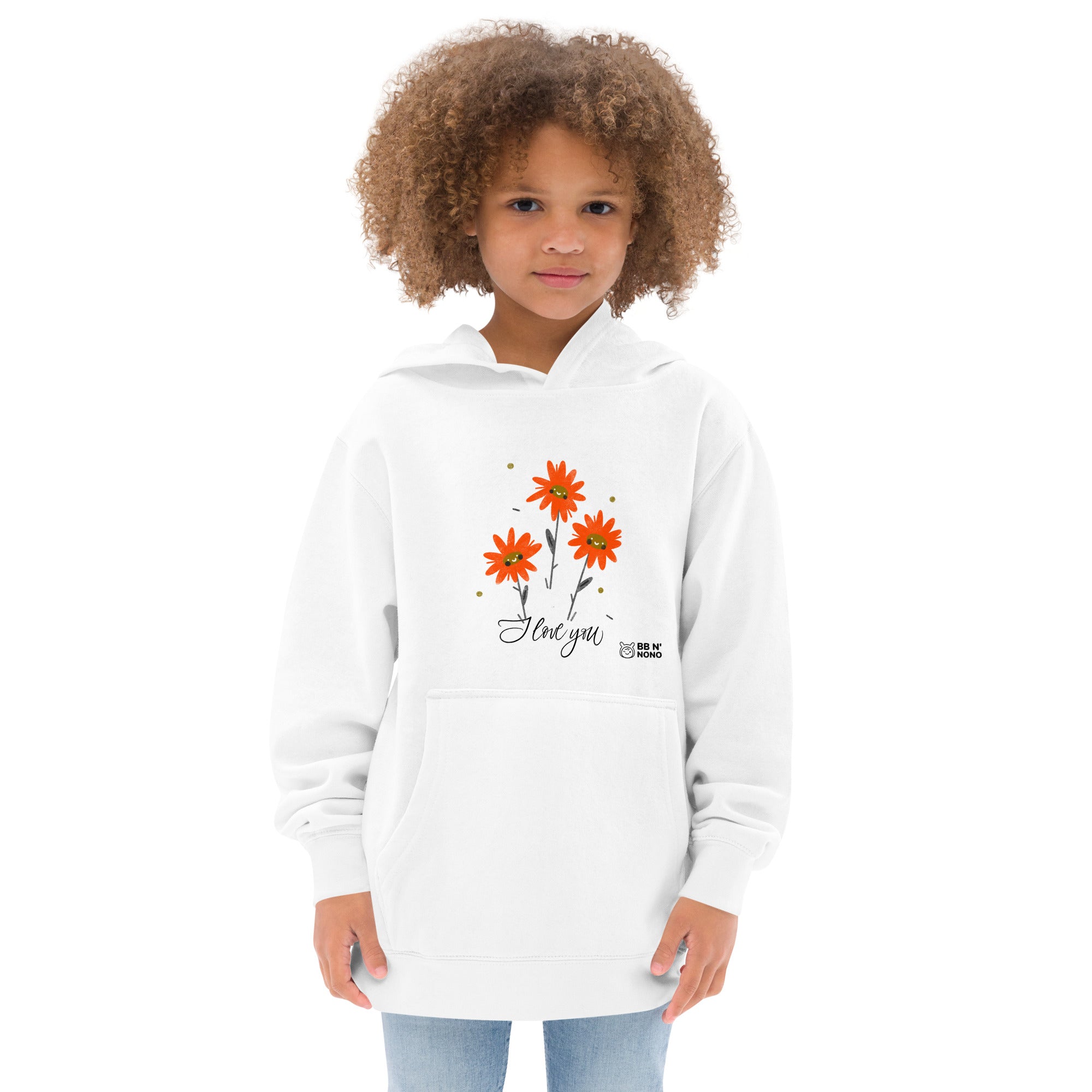 I love you - Kids fleece hoodie