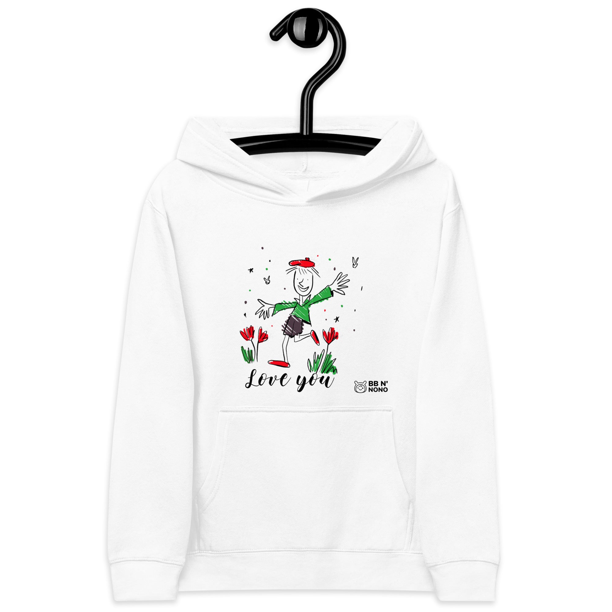 Love you - Kids fleece hoodie