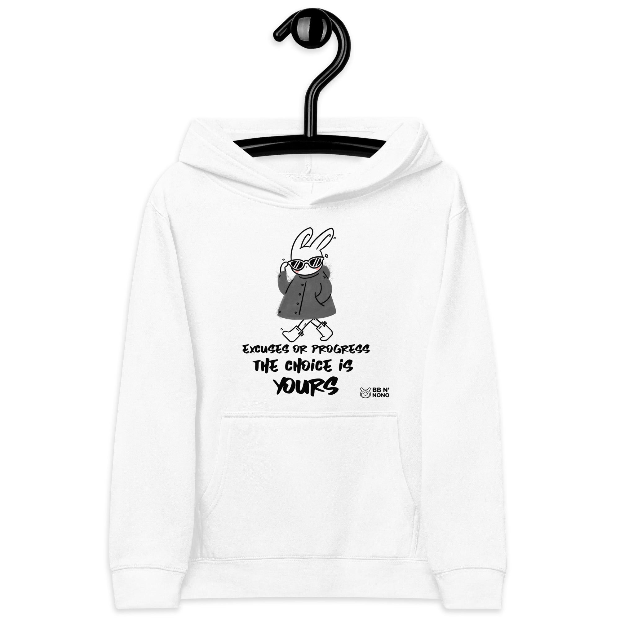 Excuses or Progress, the choice is yours - Kids fleece hoodie