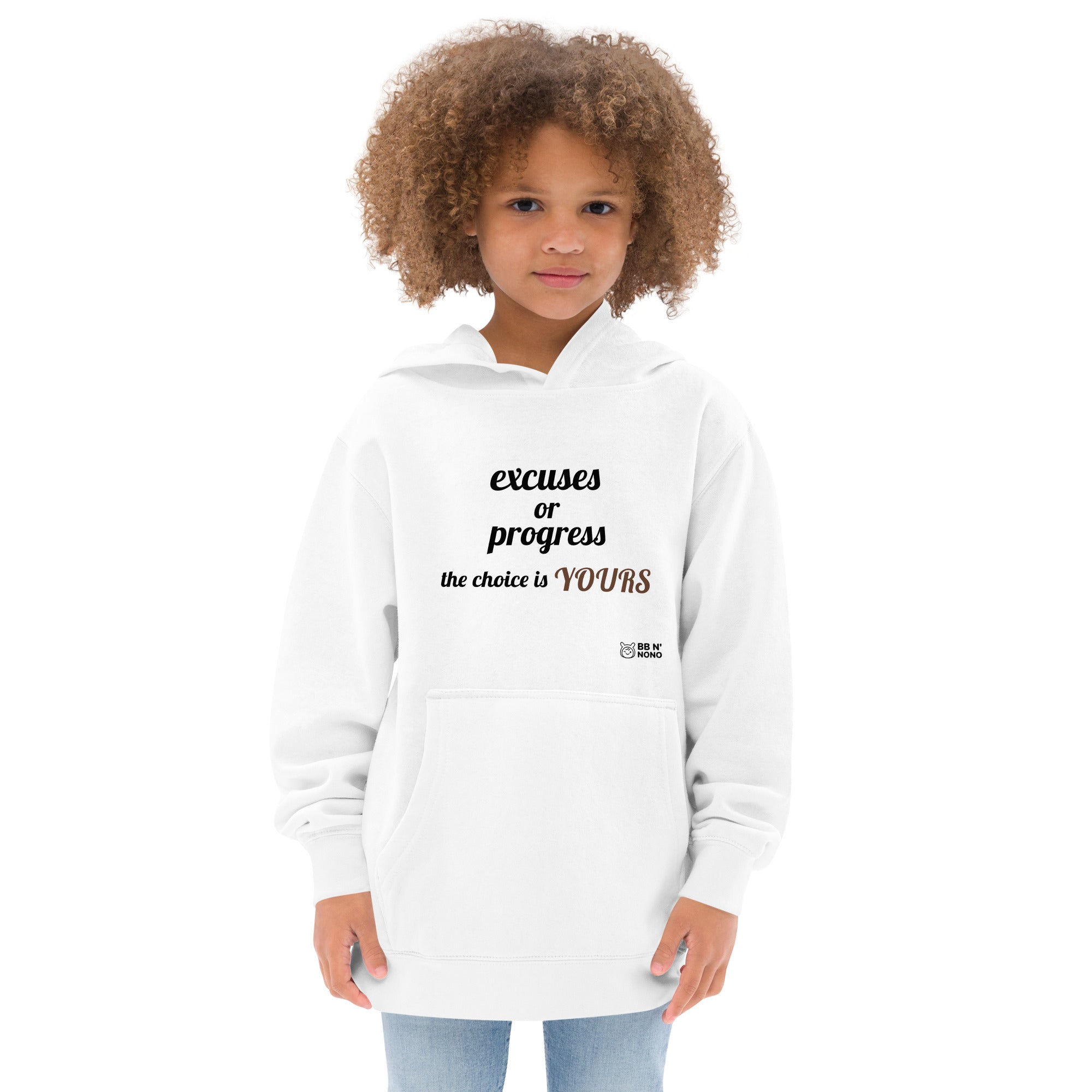 Excuses or Progress, the choice is yours V - Kids fleece hoodie