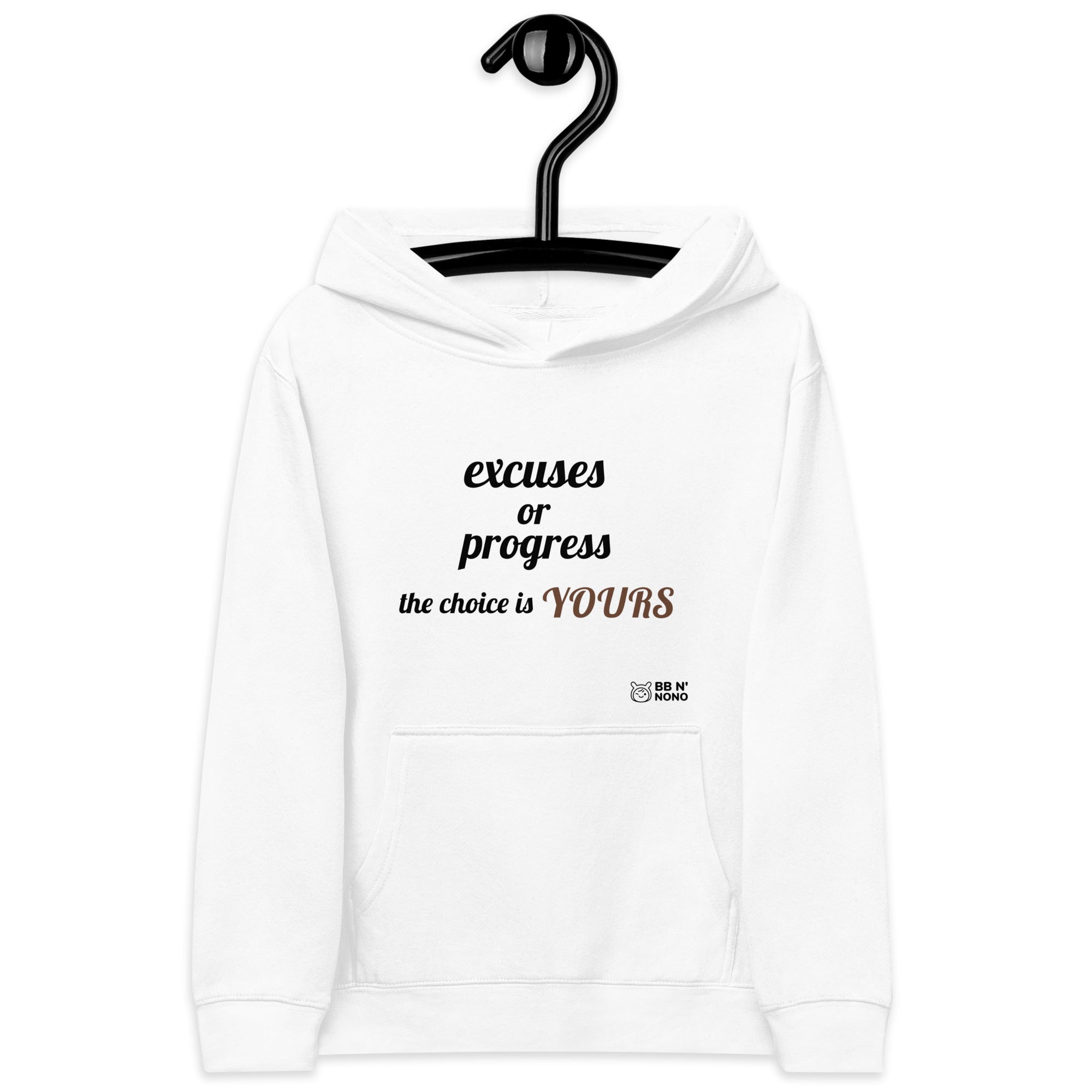 Excuses or Progress, the choice is yours V - Kids fleece hoodie