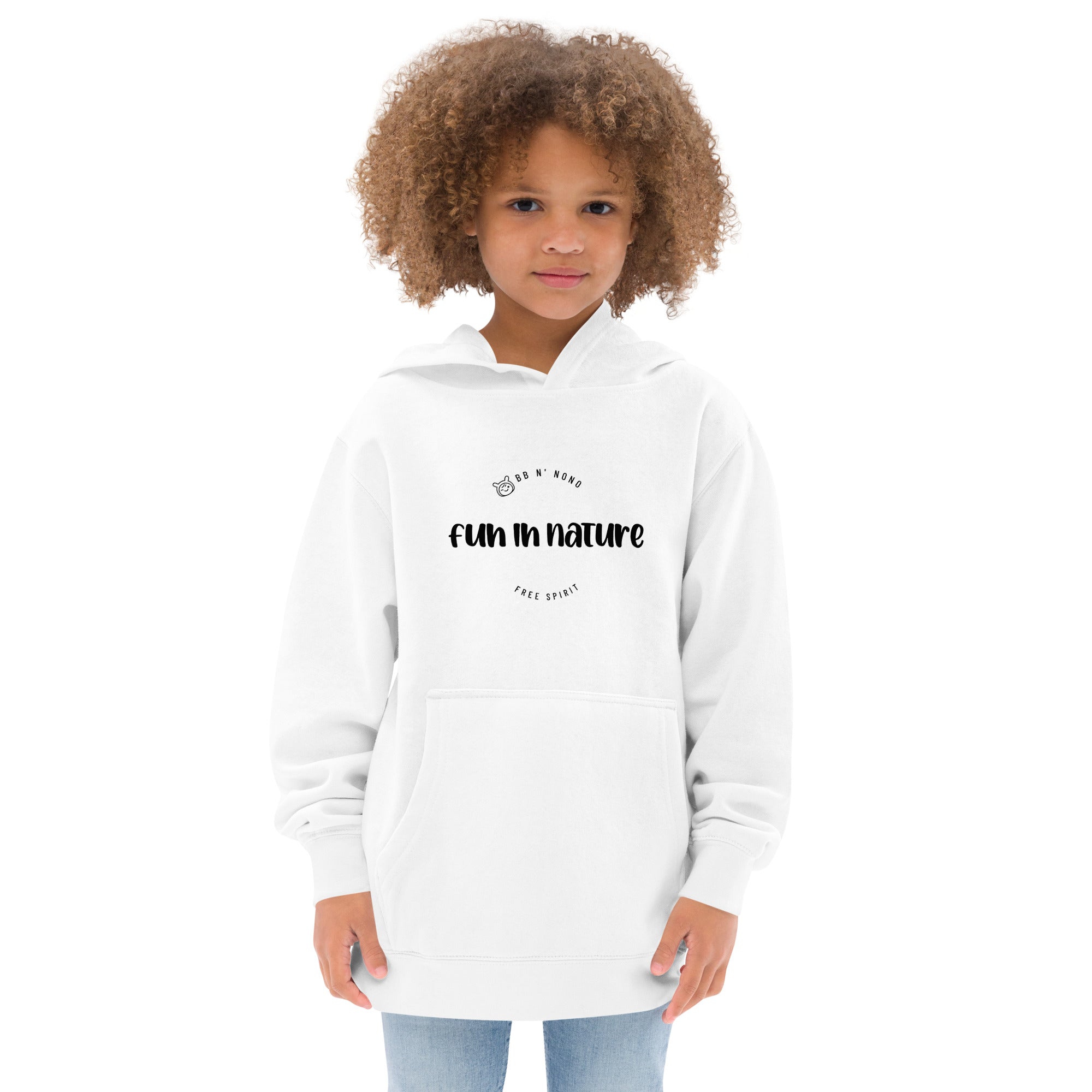 Fun in nature with logo - Kids fleece hoodie