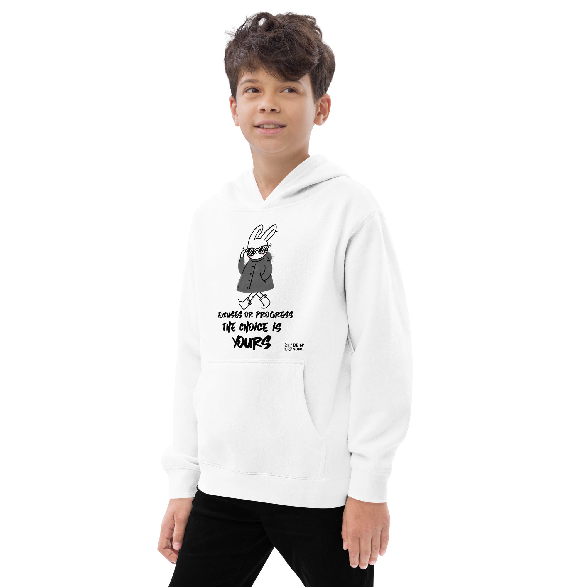 Excuses or Progress, the choice is yours - Kids fleece hoodie