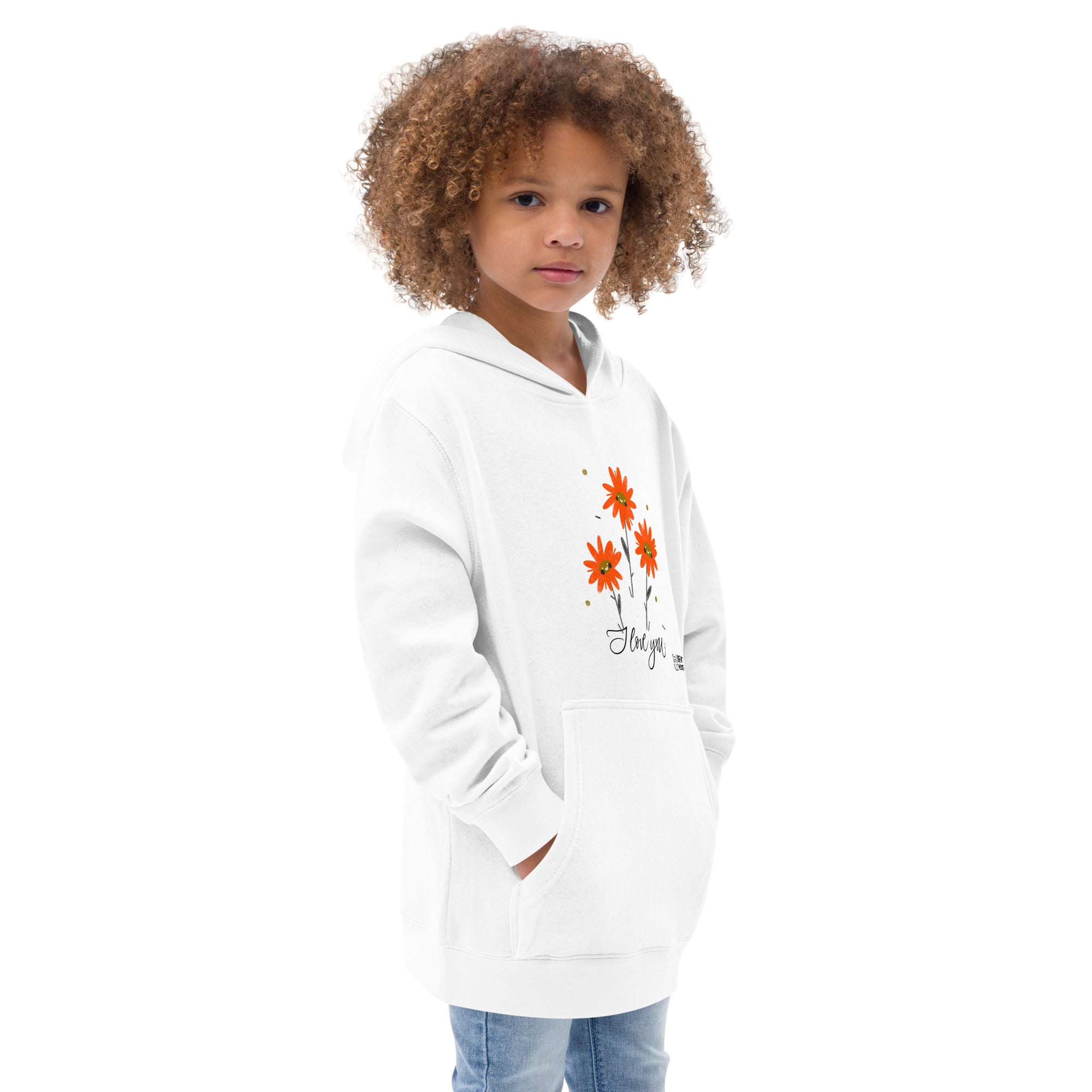 I love you - Kids fleece hoodie