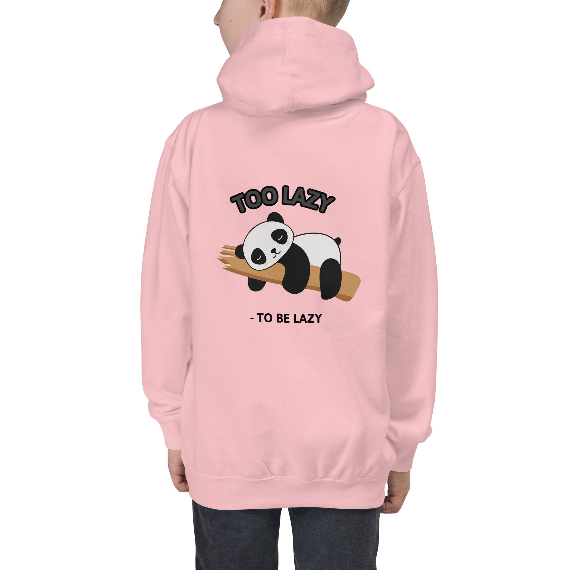 Too lazy to be lazy - Kids Hoodie (back print)