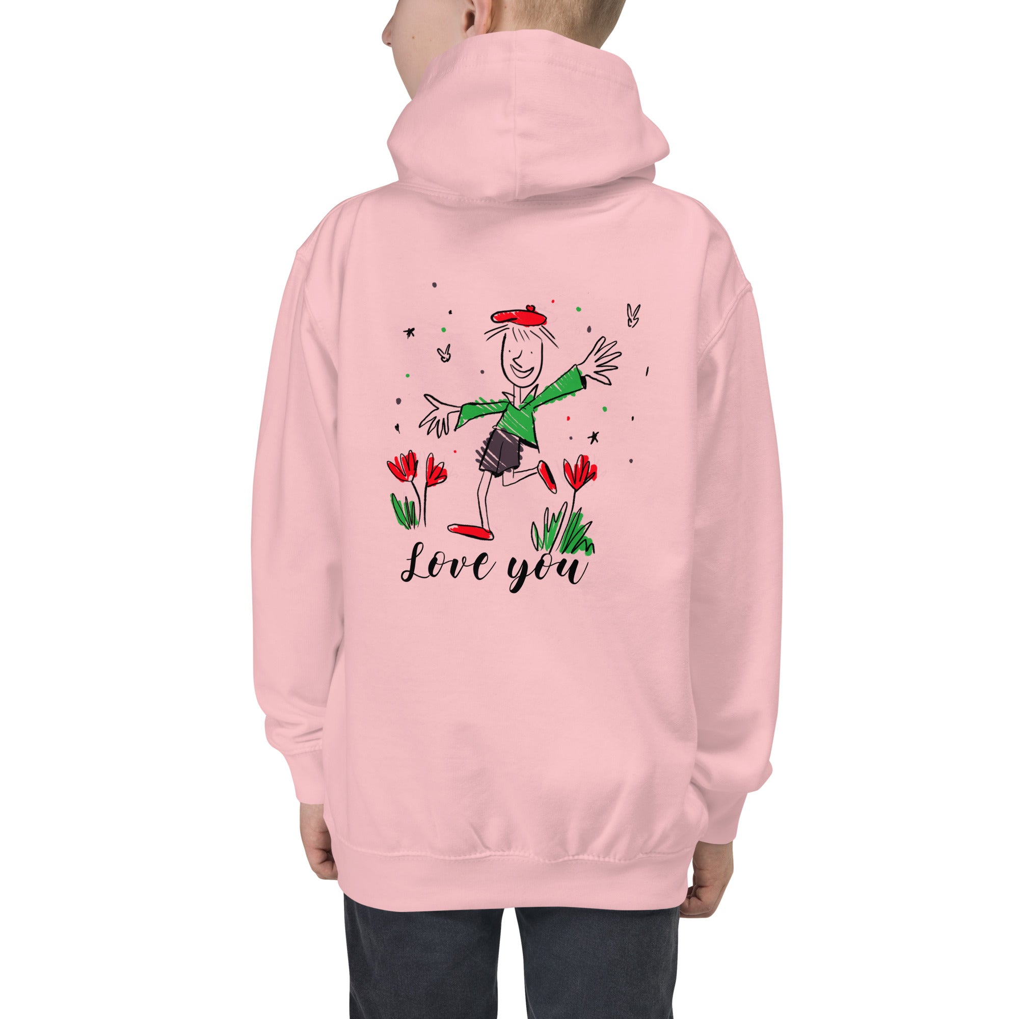 Love you - Kids Hoodie (back print)