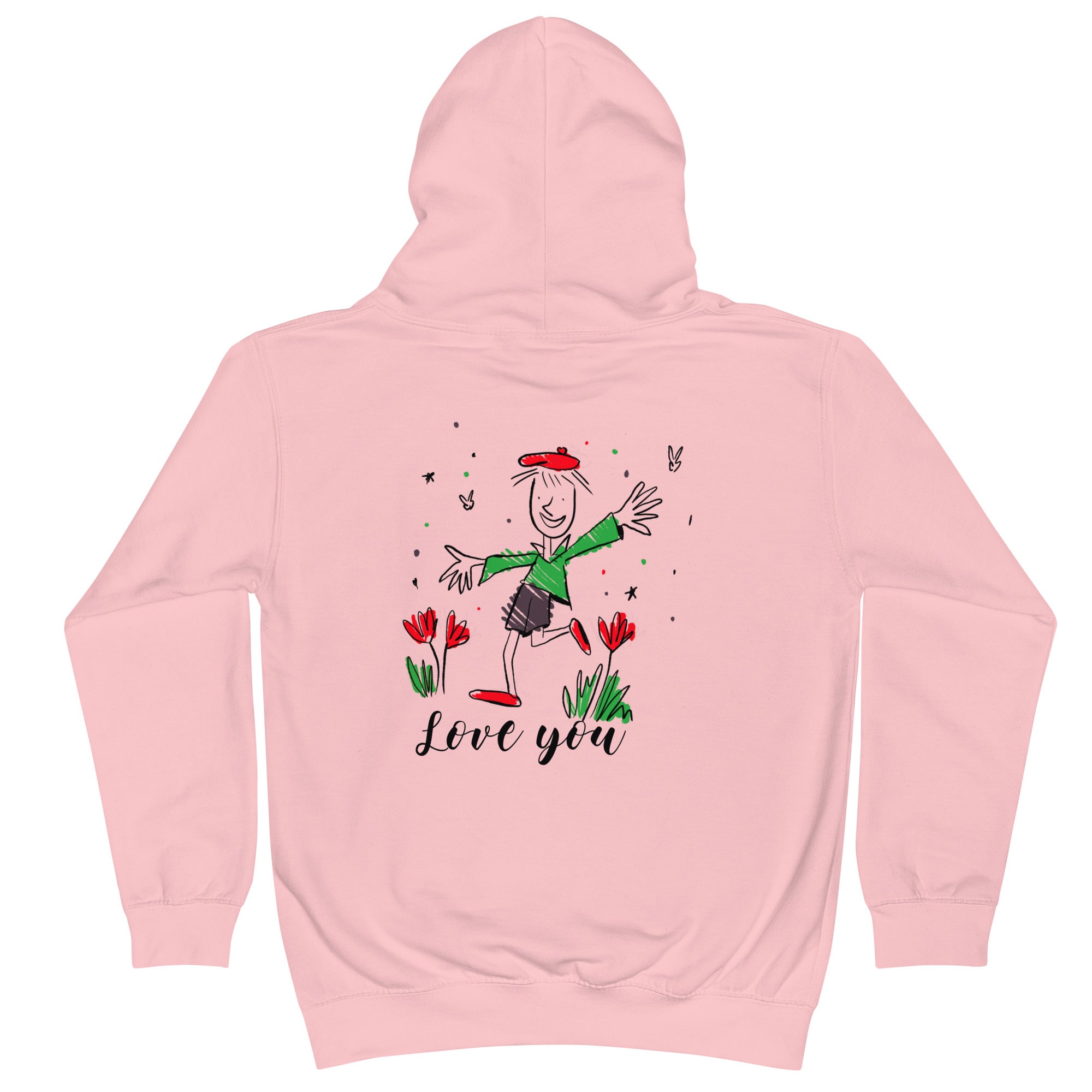 Love you - Kids Hoodie (back print)