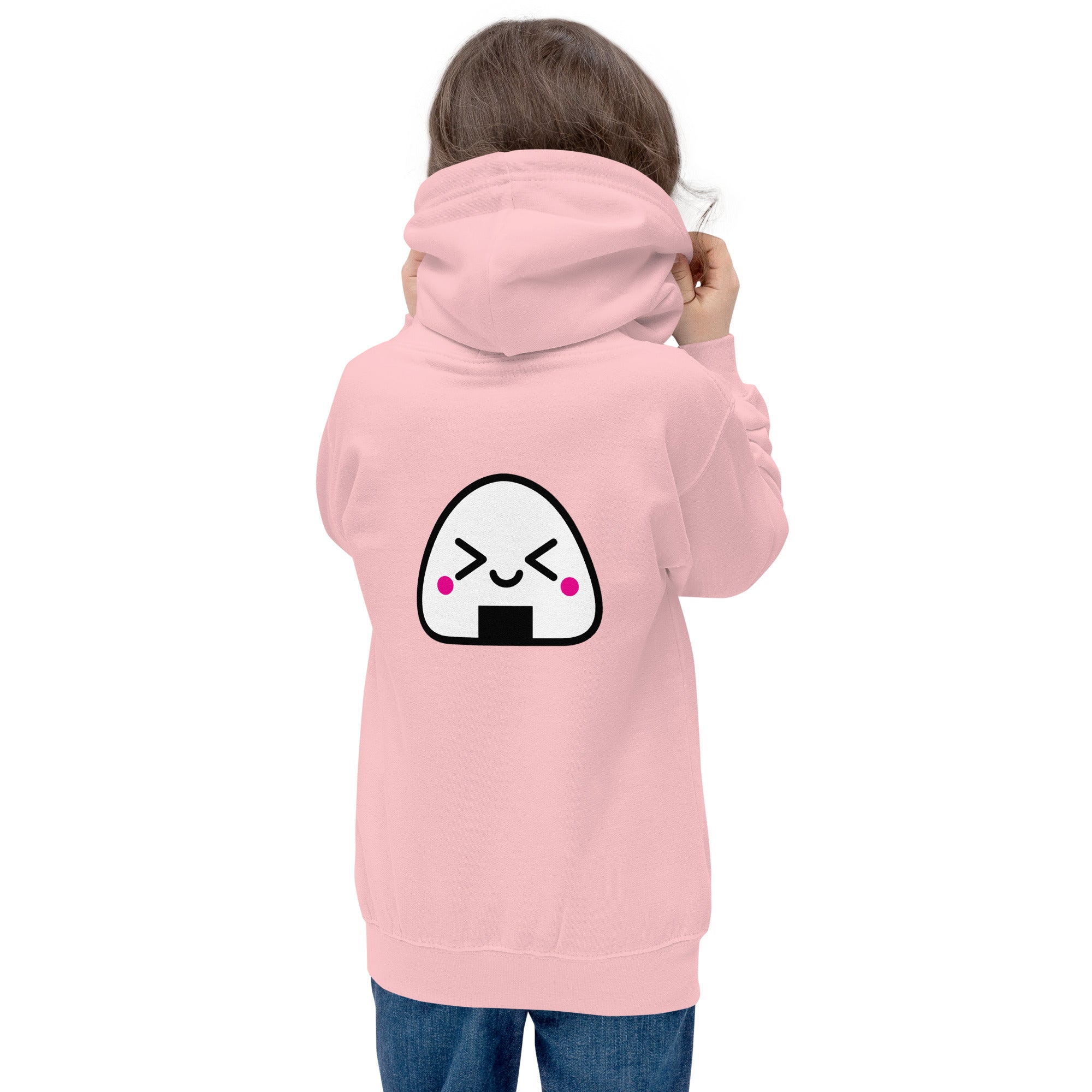 Kawaii Onigiri - Kids Hoodie (back print)