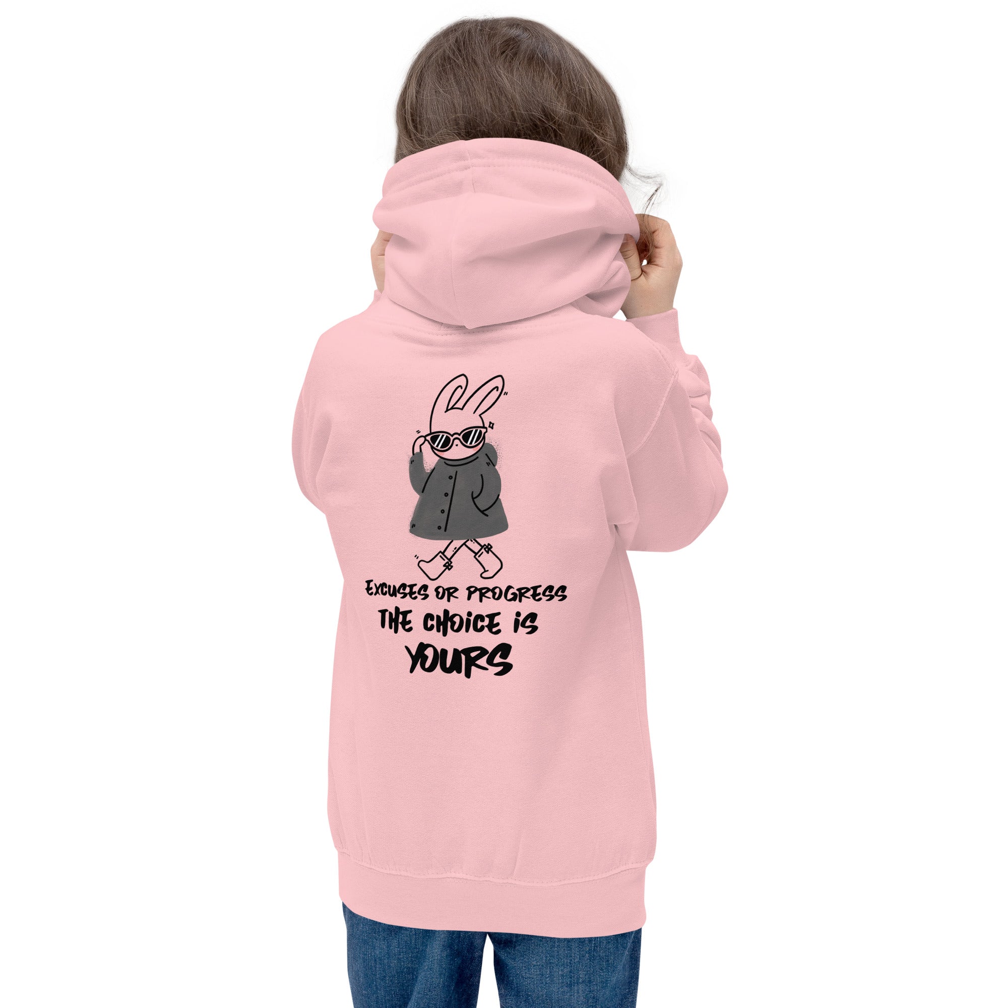 Excuses or Progress, the choice is yours - Kids Hoodie (back print)