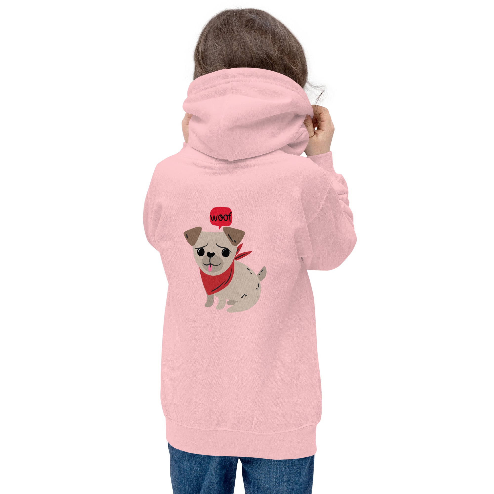 Woof V2 - Kids Hoodie (back print)