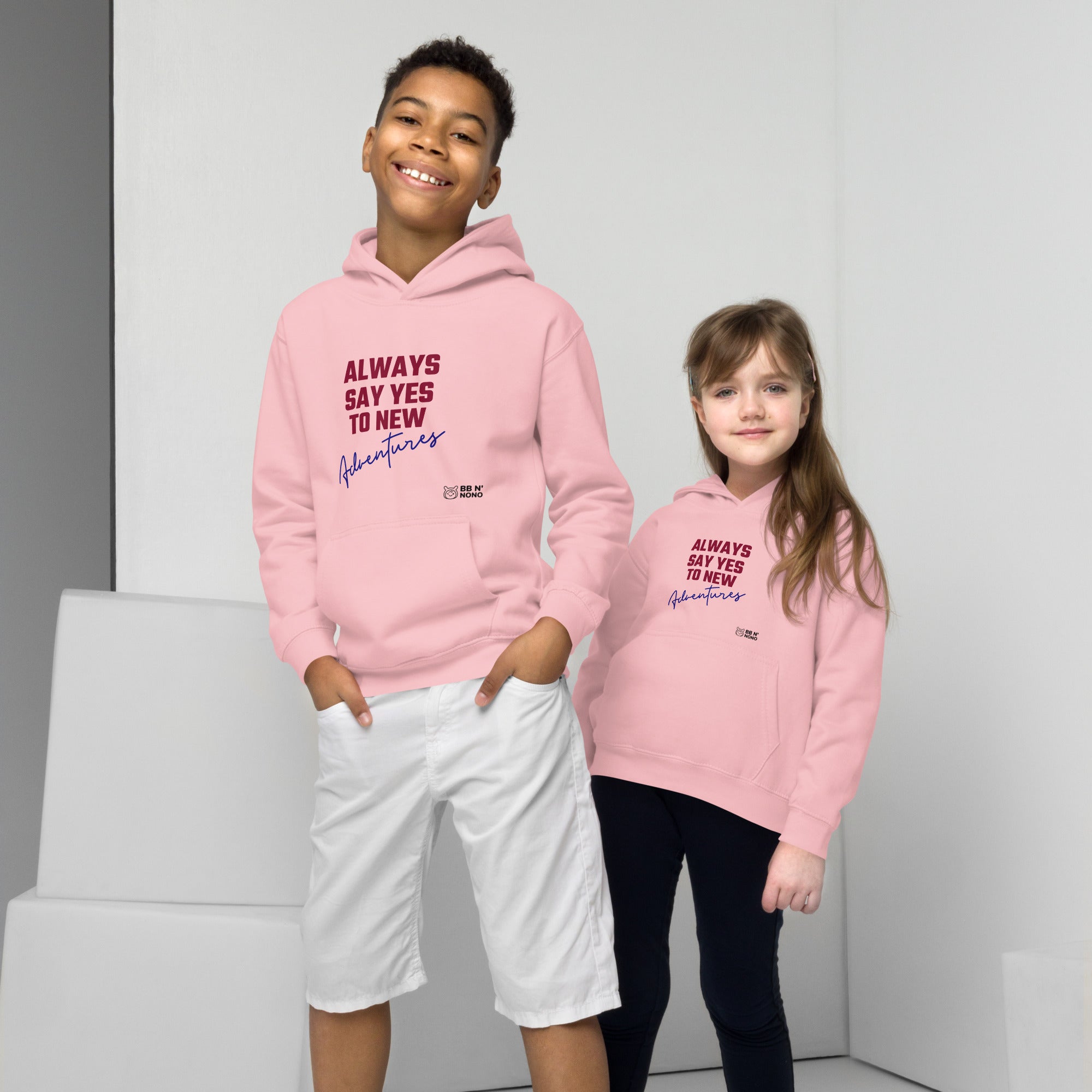 Always say yes to new, adventurer - Kids Hoodie