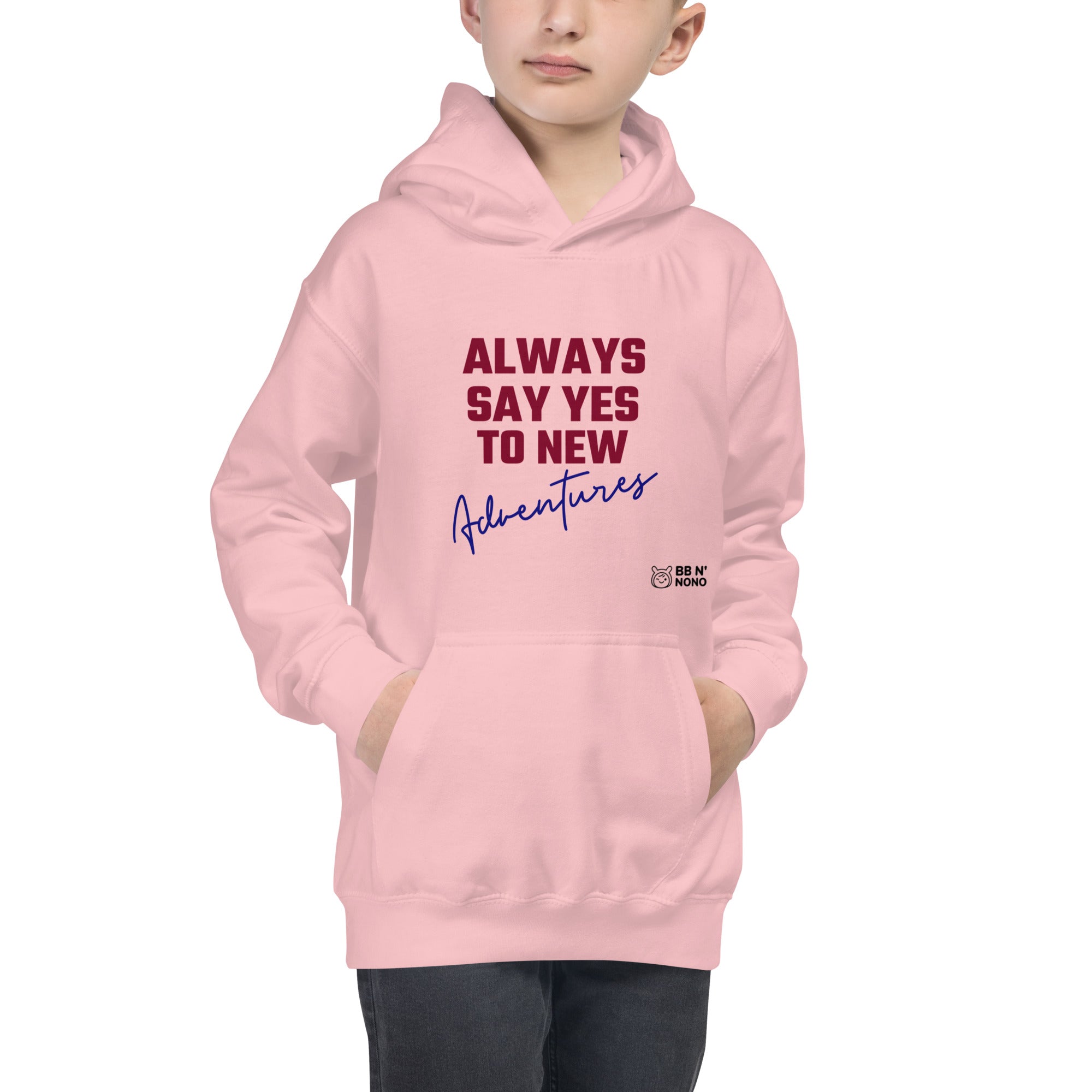 Always say yes to new, adventurer - Kids Hoodie