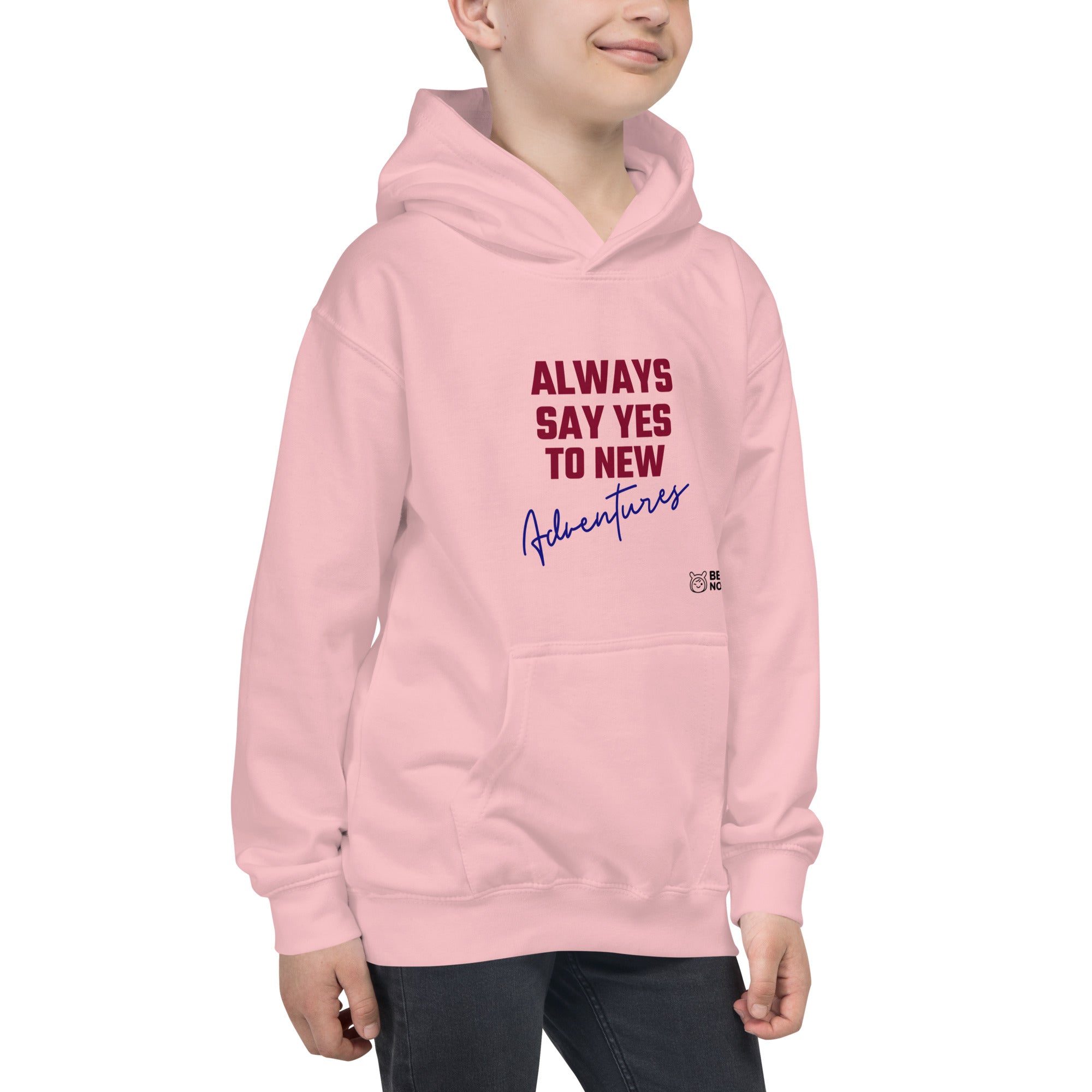 Always say yes to new, adventurer - Kids Hoodie