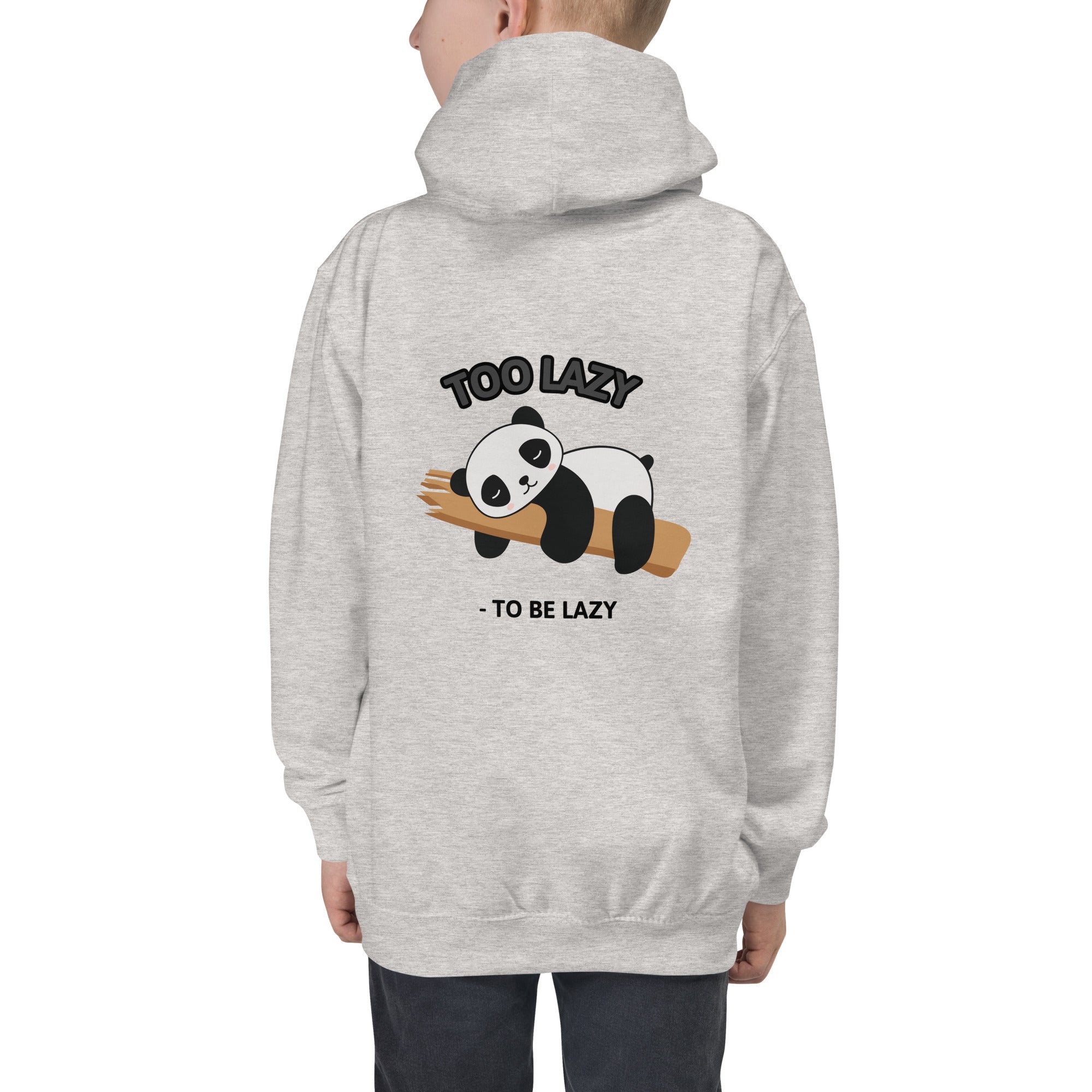 Too lazy to be lazy - Kids Hoodie (back print)