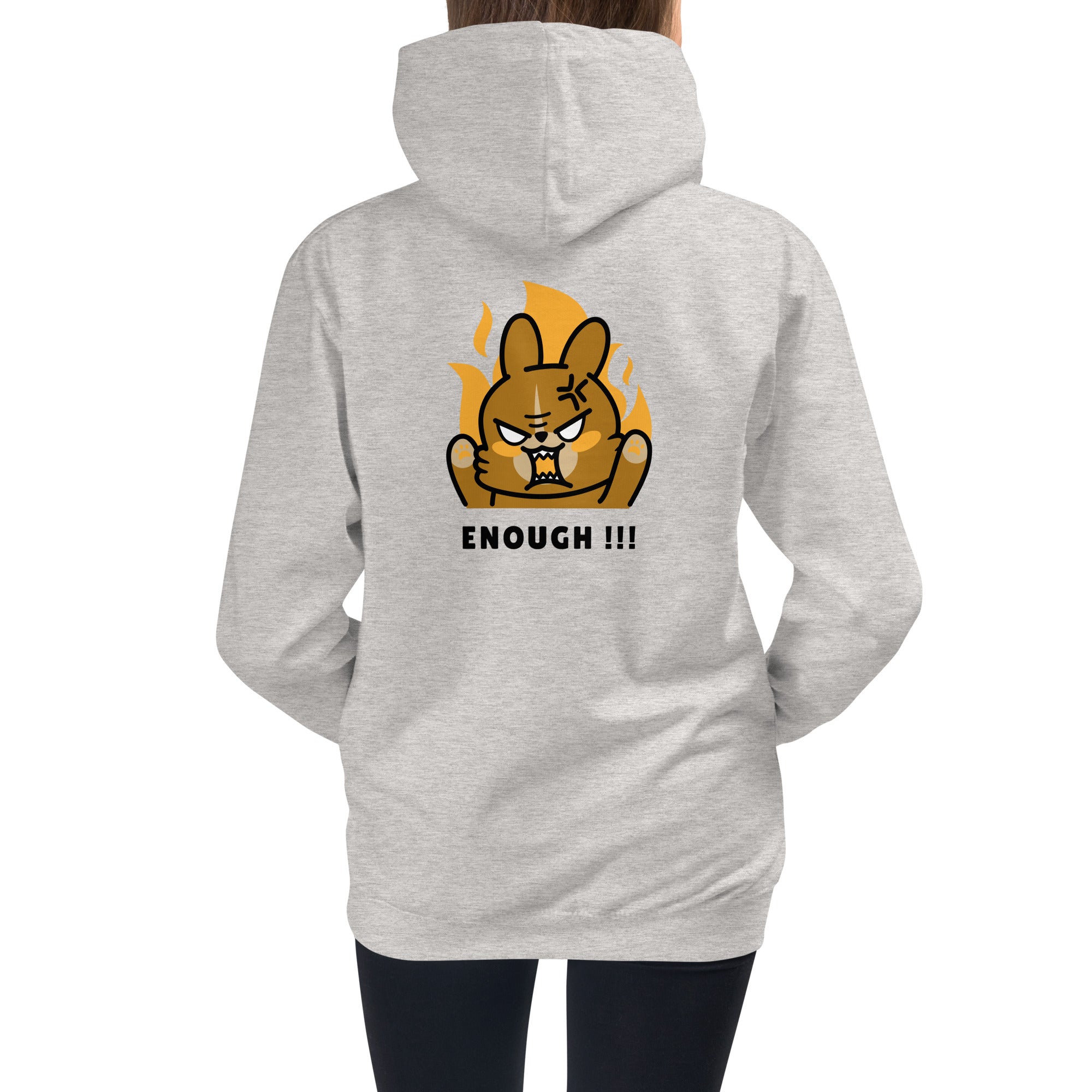 Enough!! - Kids Hoodie (back print)