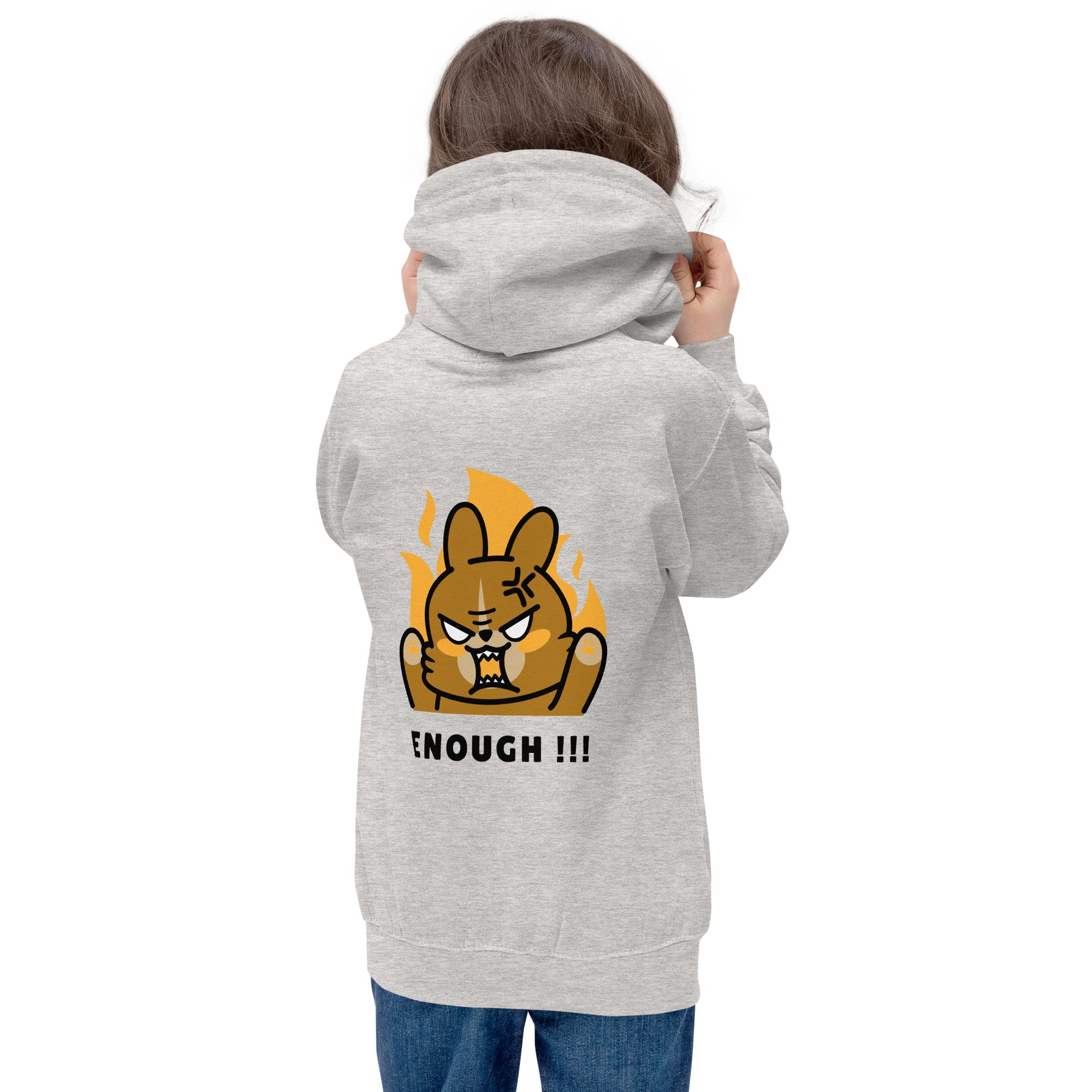 Enough!! - Kids Hoodie (back print)