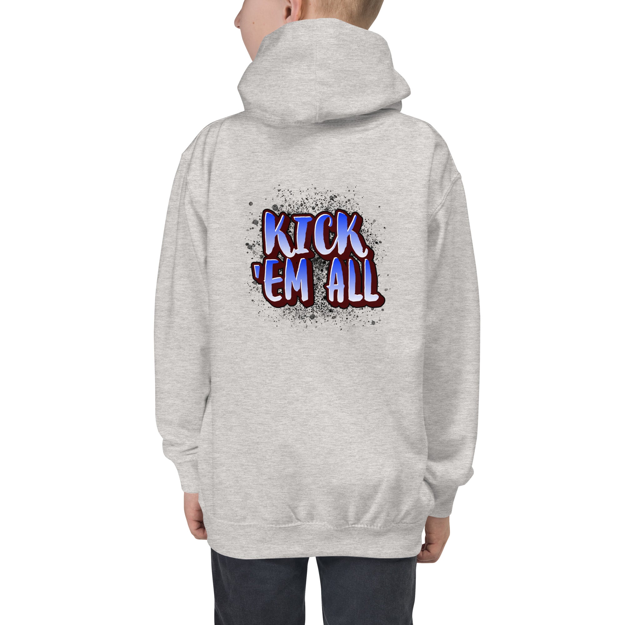 Kick'em all - Kids Hoodie (back print)