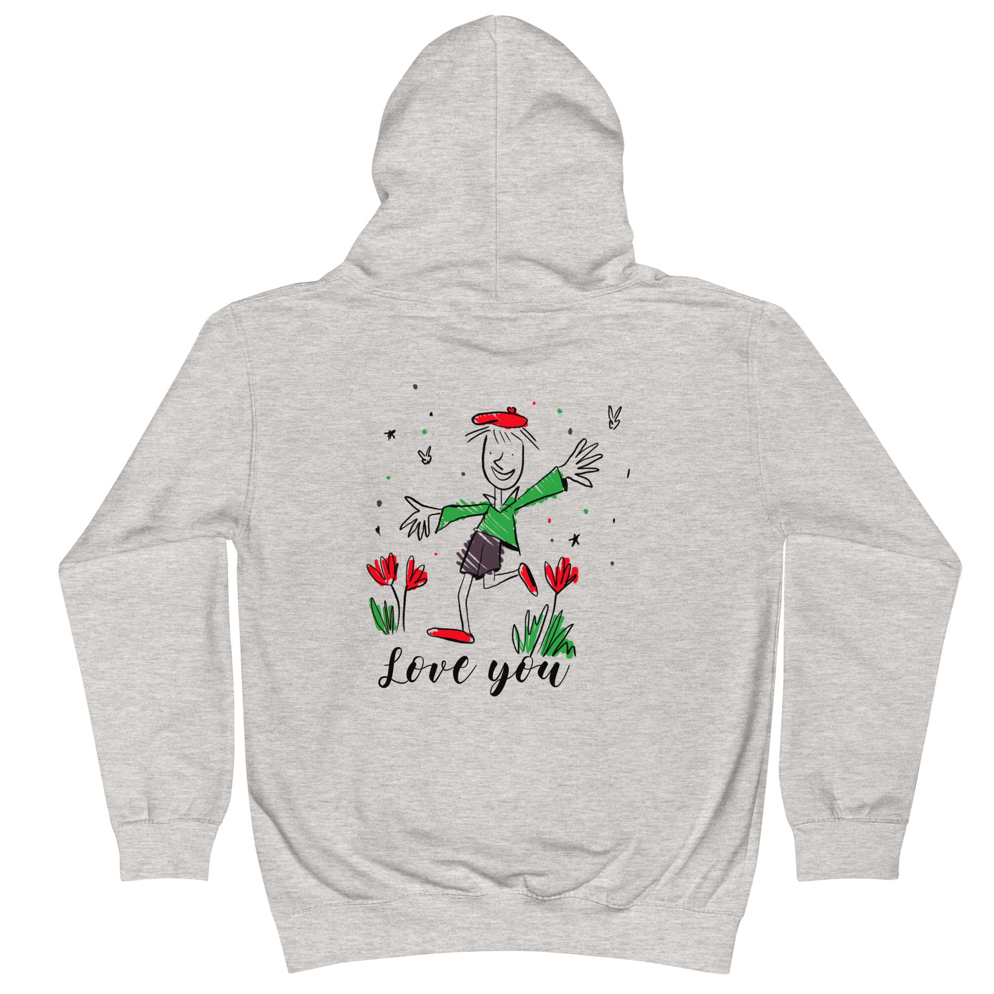 Love you - Kids Hoodie (back print)