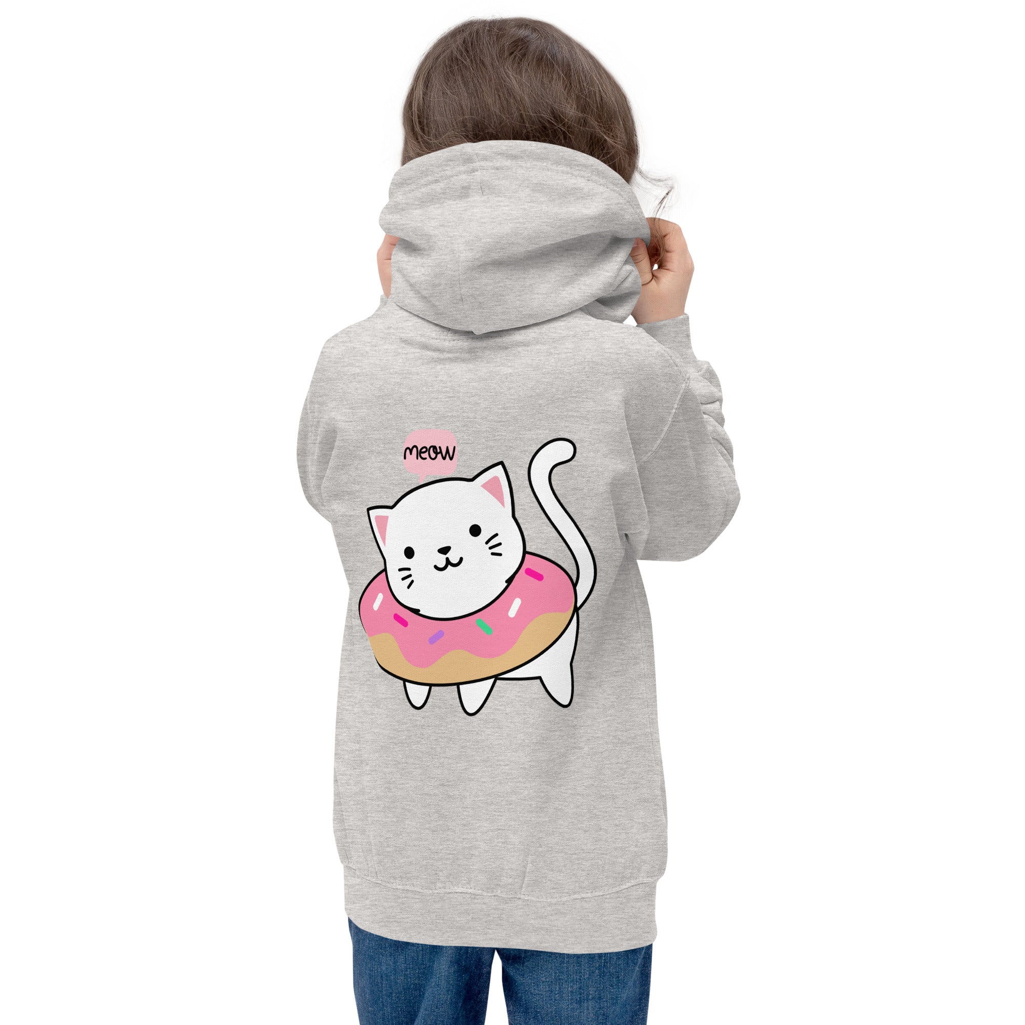 Meow V2 - Kids Hoodie (back print)