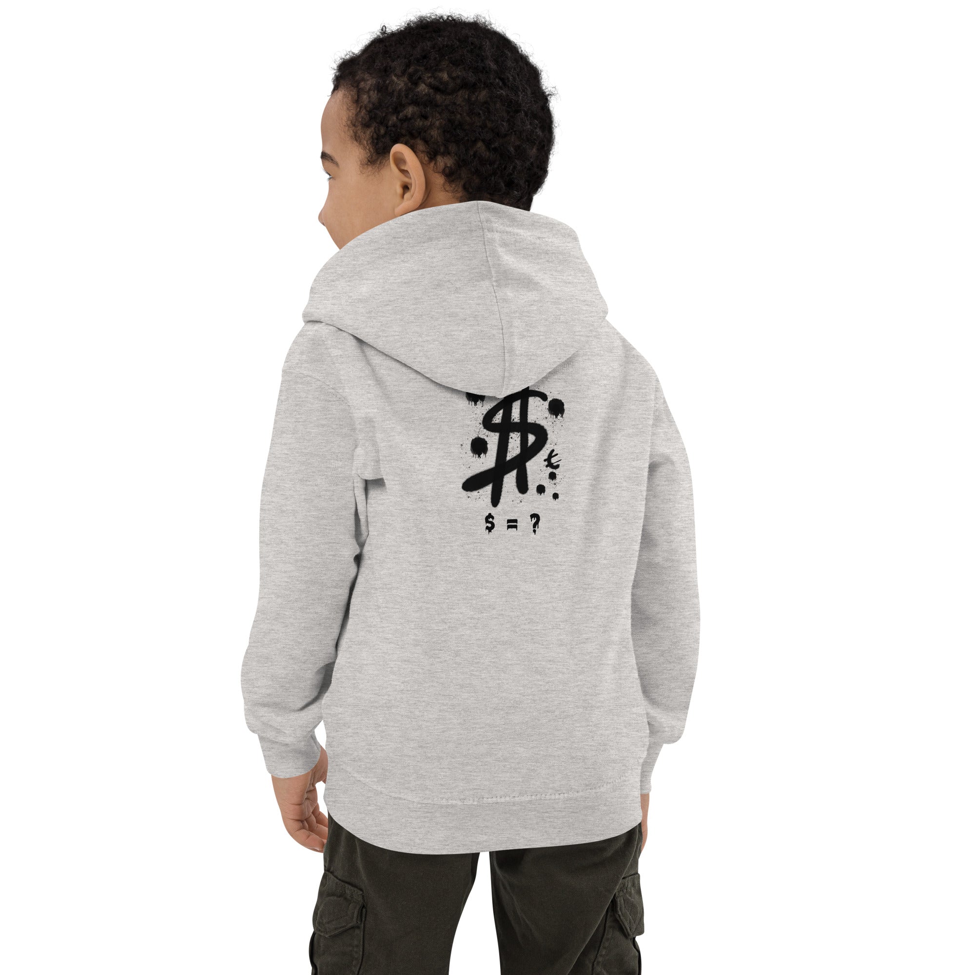 $ = ? - Kids Hoodie (back print)