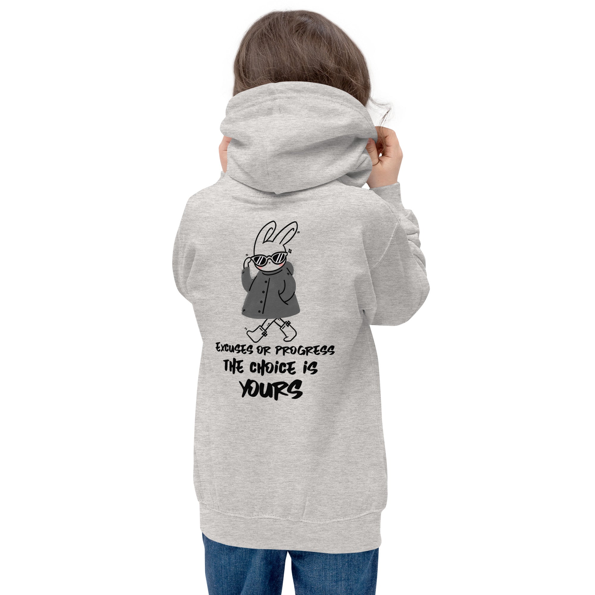 Excuses or Progress, the choice is yours - Kids Hoodie (back print)